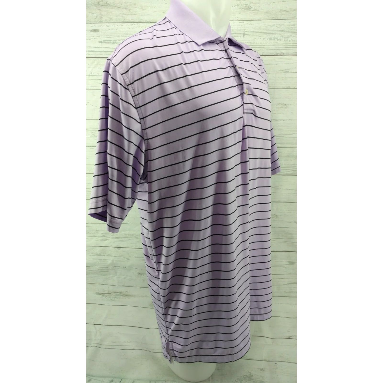 Peter Millar Peter Millar Summer Comfort Striped Polo Shirt Purple Golf XL Mens Polo Shirt Striped Purple Golf 90s Size US XL / EU 56 / 4 - 3 Thumbnail