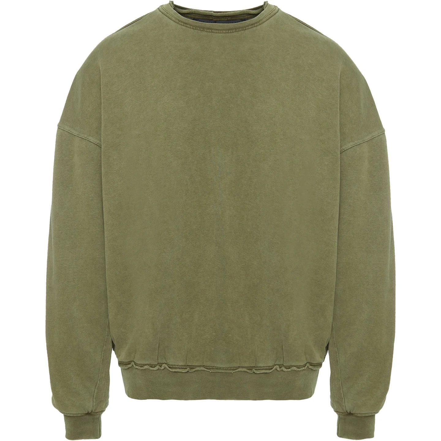 Haider Ackermann o1mle0125 Raw Edge Sweatshirts & Hoodie in Green Size US XXS / EU 40 - 1 Thumbnail