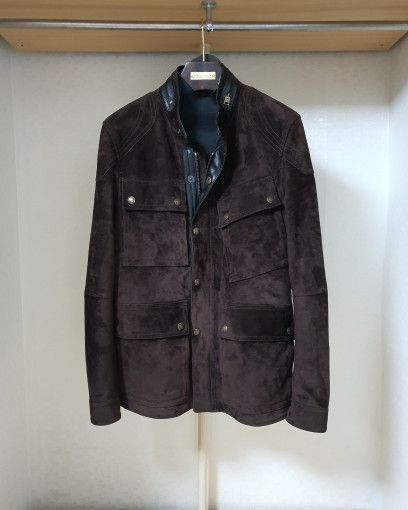 Tom Ford o1sm1stk0824 Cashmere Suede Motorcycle Field Jacket Size US M / EU 48-50 / 2 - 1 Thumbnail