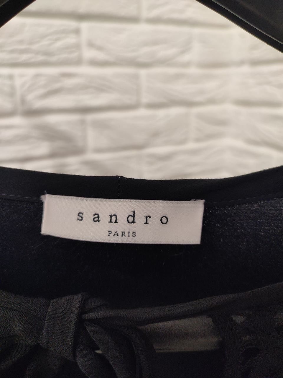 Sandro Sandro Paris Black Tunic Lace Dress Long Sleeve Size L Size L / US 10 / IT 46 - 5 Thumbnail