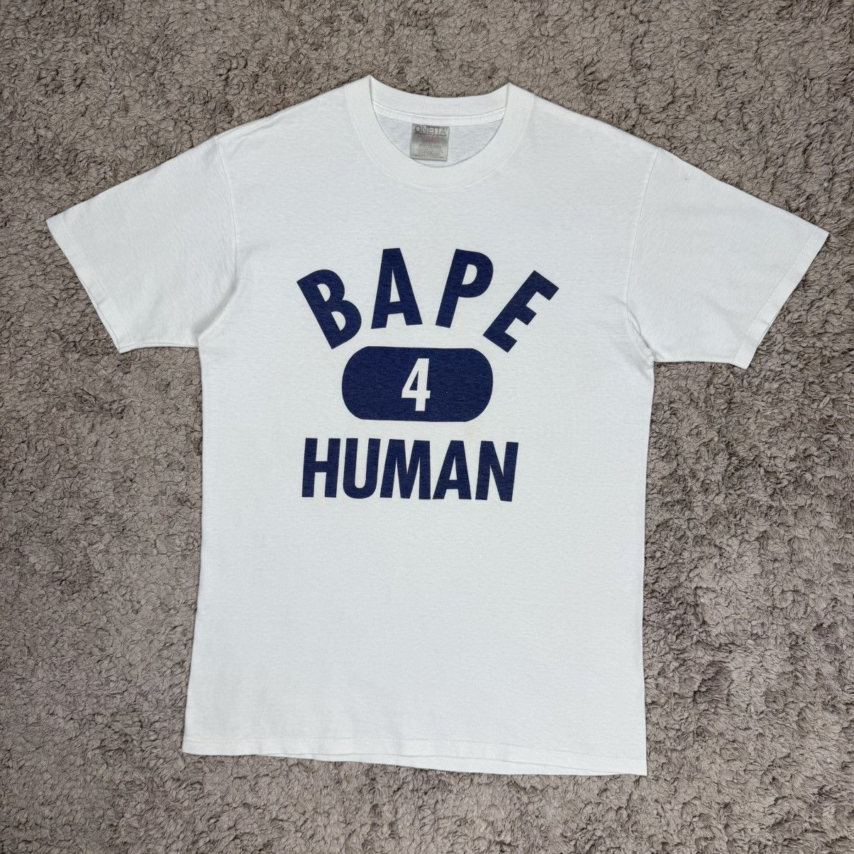 Vintage Vintage Bape 4 Human Rare T-shirt Size US M / EU 48-50 / 2 - 1 Thumbnail