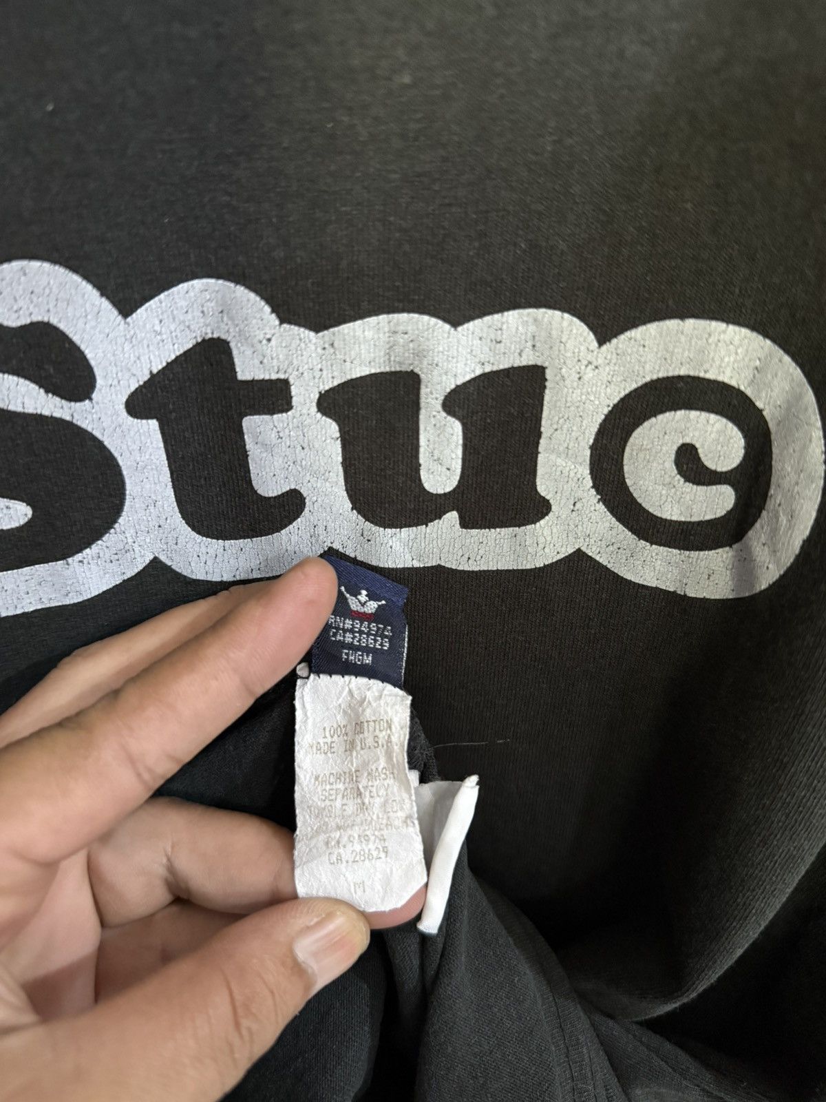 Stussy × Vintage Vintage 90s Stuc Stussy 3q Skateboard Faded Tee Size US M / EU 48-50 / 2 - 8 Thumbnail