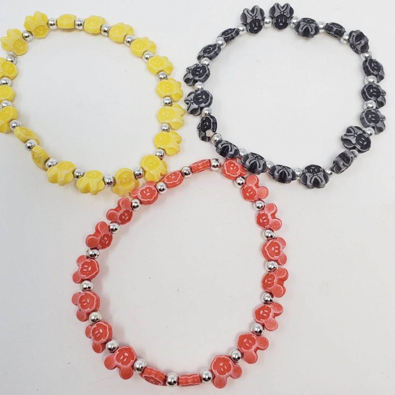 Disney Disney Mickey and Minnie Mouse Beaded Bracelet Set Size ONE SIZE - 2 Thumbnail