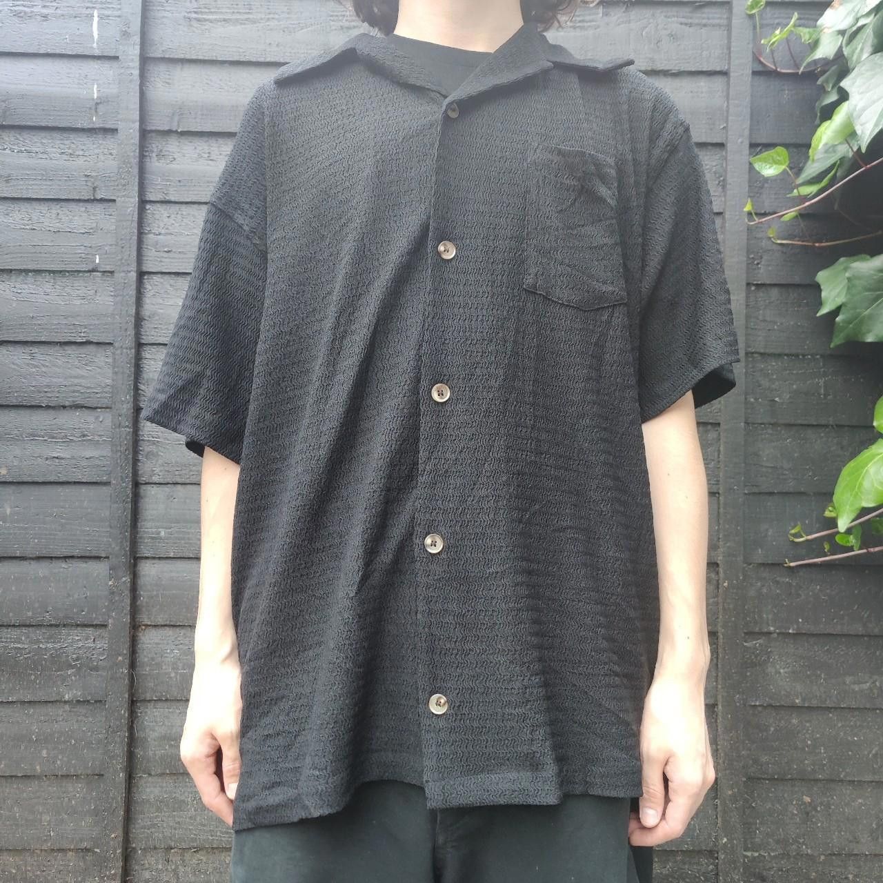 Other Japanese Black Textured Ripple Shirt Size US M / EU 48-50 / 2 - 1 Thumbnail