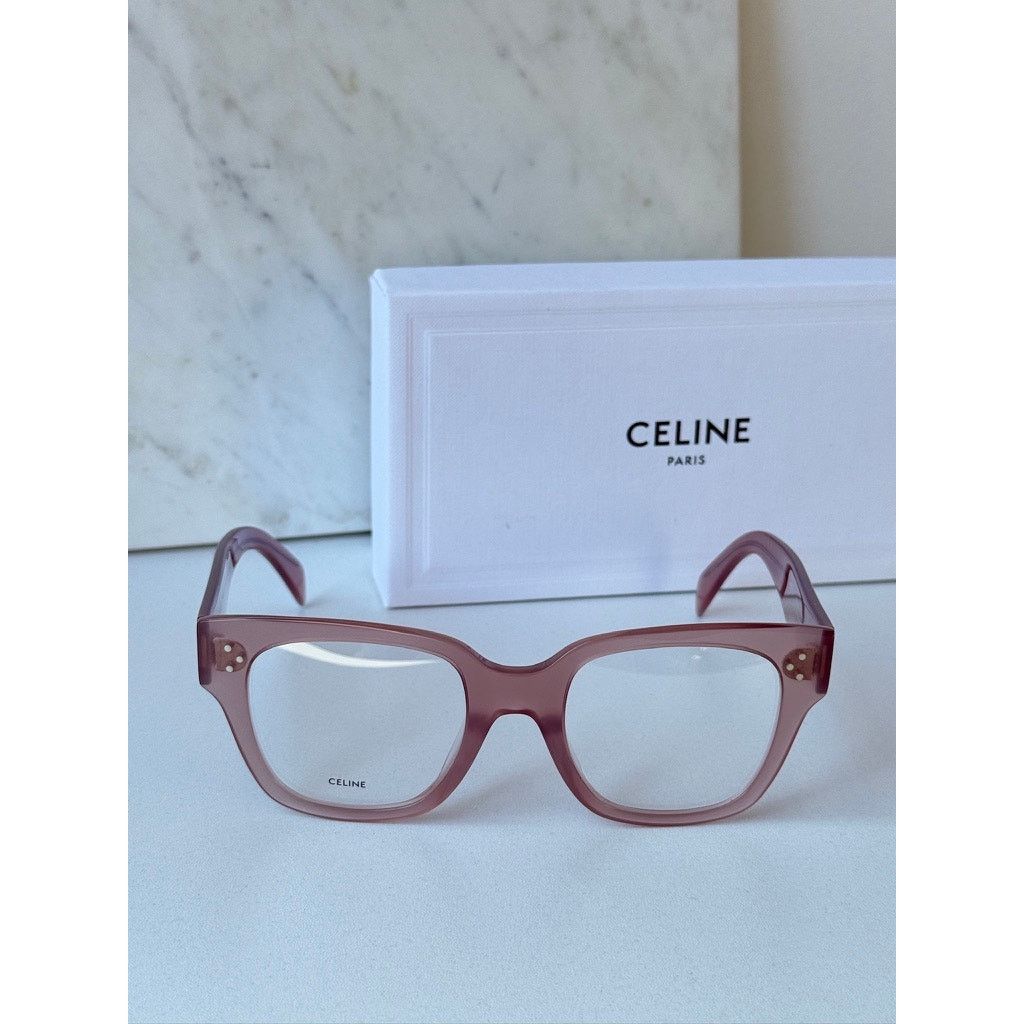 Celine NEW Celine CL50121I Triomphe Eyeglasses Frames Beige Size ONE SIZE - 6 Thumbnail
