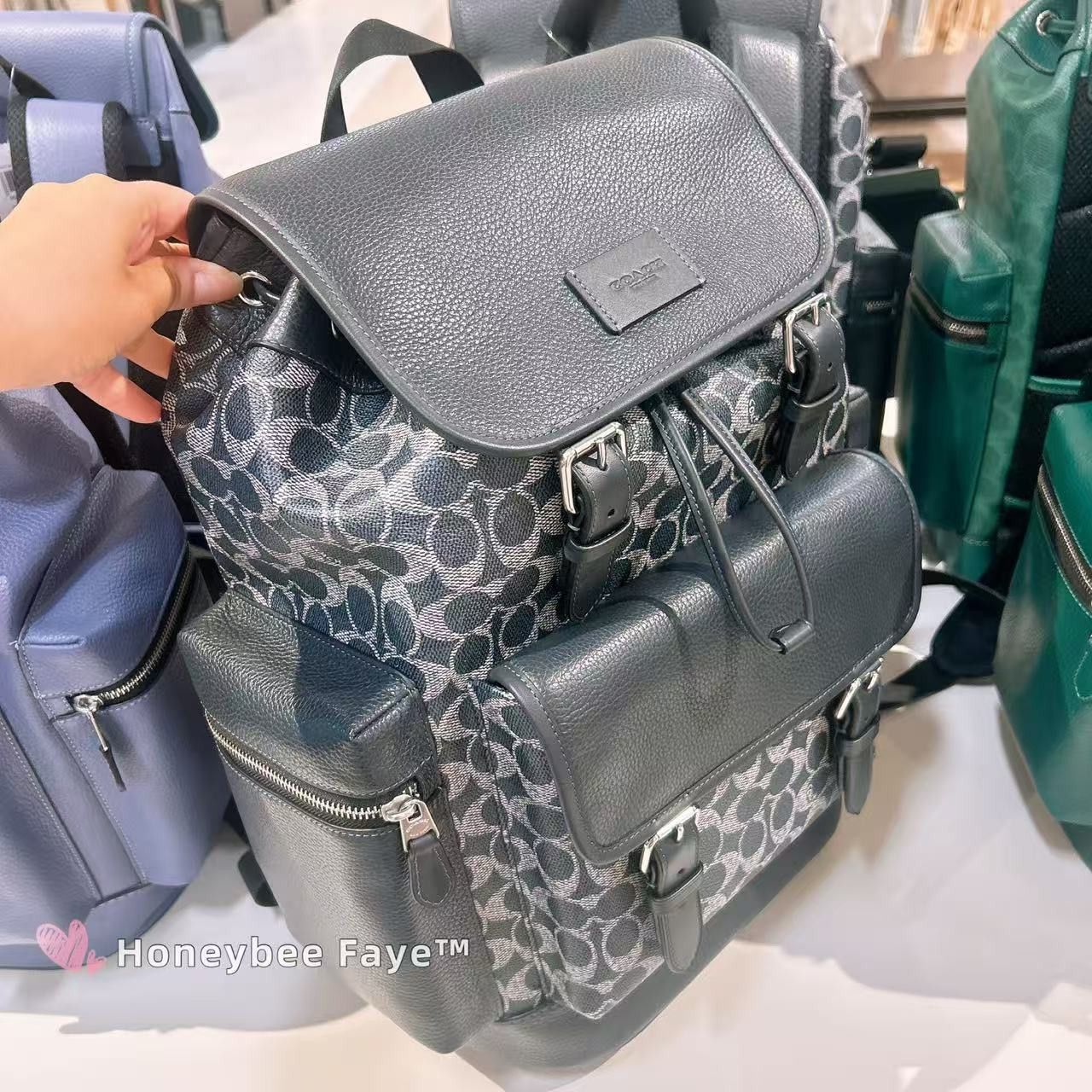 Coach Sprint Backpack In Colorblock Signature Canvas CBI12 Size ONE SIZE - 3 Thumbnail