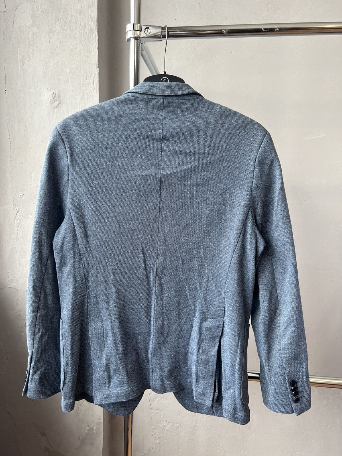 Louis Feraud LOUIS FERAUD PARIS MADE IN ITALY BLUE MENS SOLID BLAZER 52 Size 52R - 11 Thumbnail