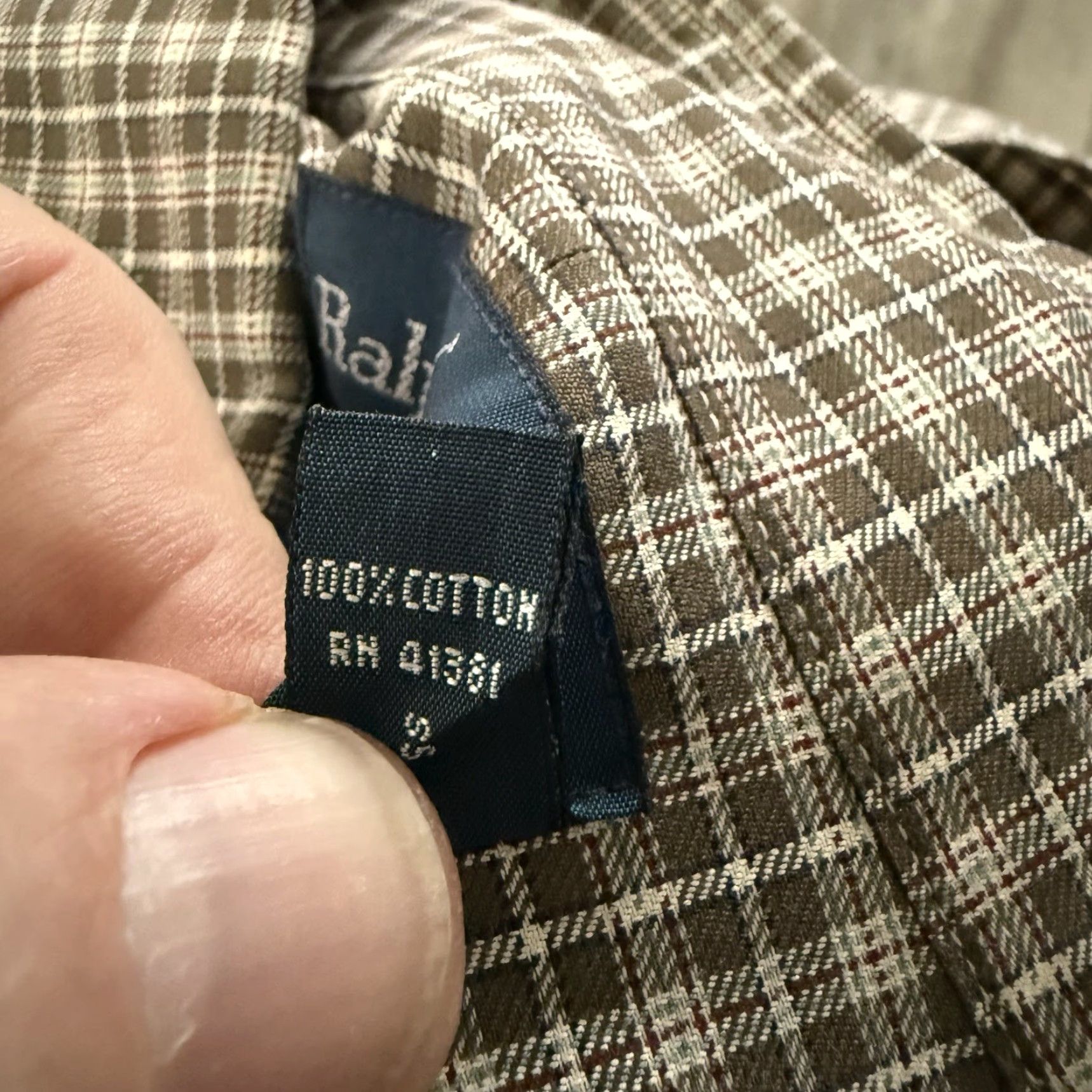 Ralph Lauren Ralph Lauren Shirt Mens L Long Sleeve Brown Plaid 100% Cotton Button-Up Classic Fit Balancing Casual American Style Size US L / EU 52-54 / 3 - 4 Thumbnail