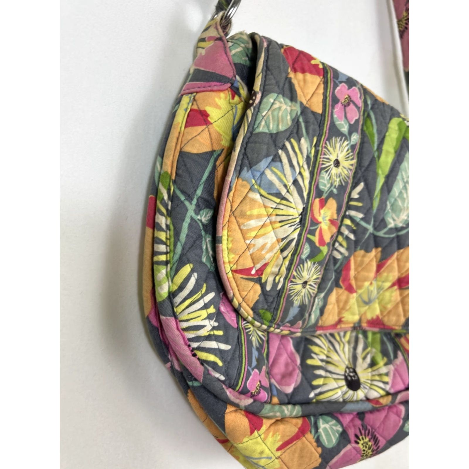 Vera Bradley Vera Bradley Crossbody Purse Women Multicolor Floral Cotton Blue Hardware 13x10x4 Size ONE SIZE - 3 Thumbnail