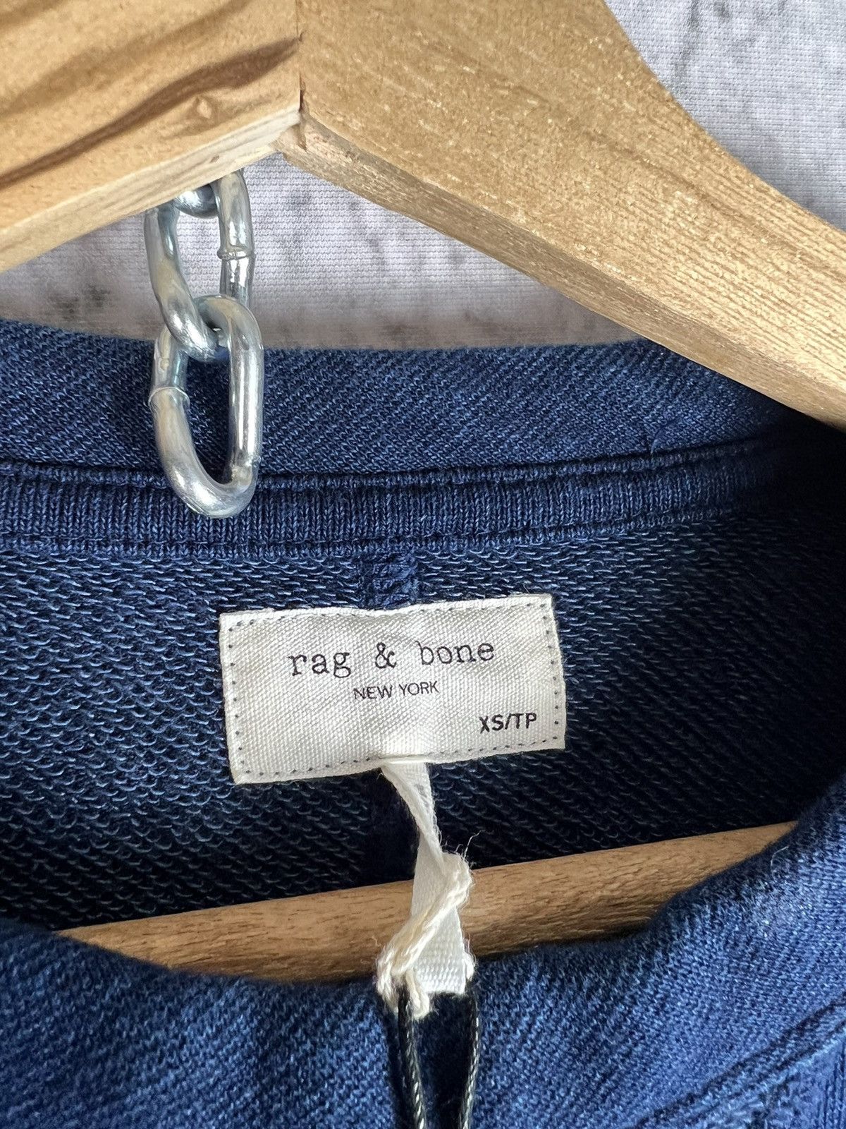 Rag & Bone Rag & Bone designer DSWT women’s indigo boxy sweatshirt Size XS / US 0-2 / IT 36-38 - 3 Thumbnail