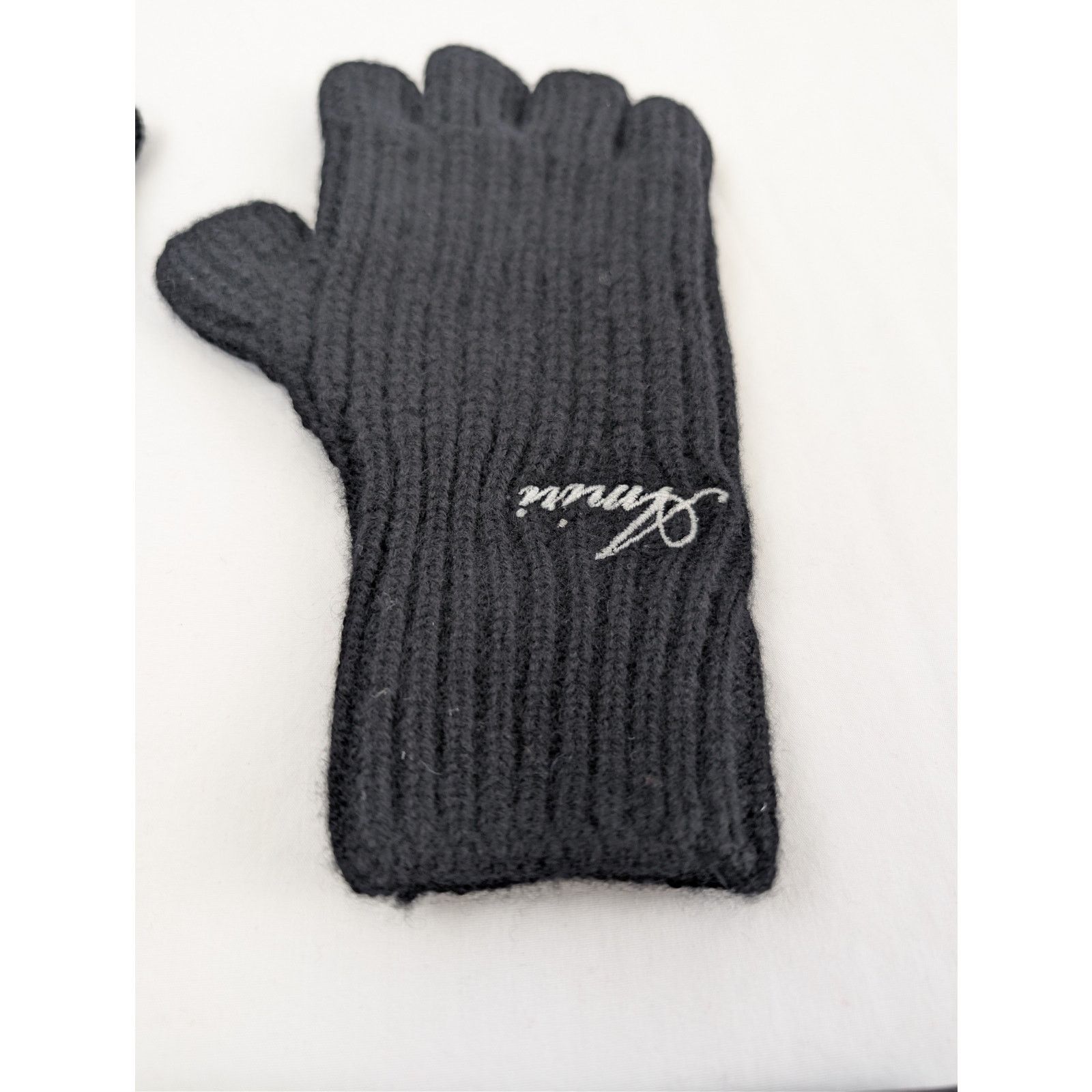 Amiri o1rshd1 Q:3 / Size: OS / Cashmere Fingerless Gloves in Black Size ONE SIZE - 3 Thumbnail