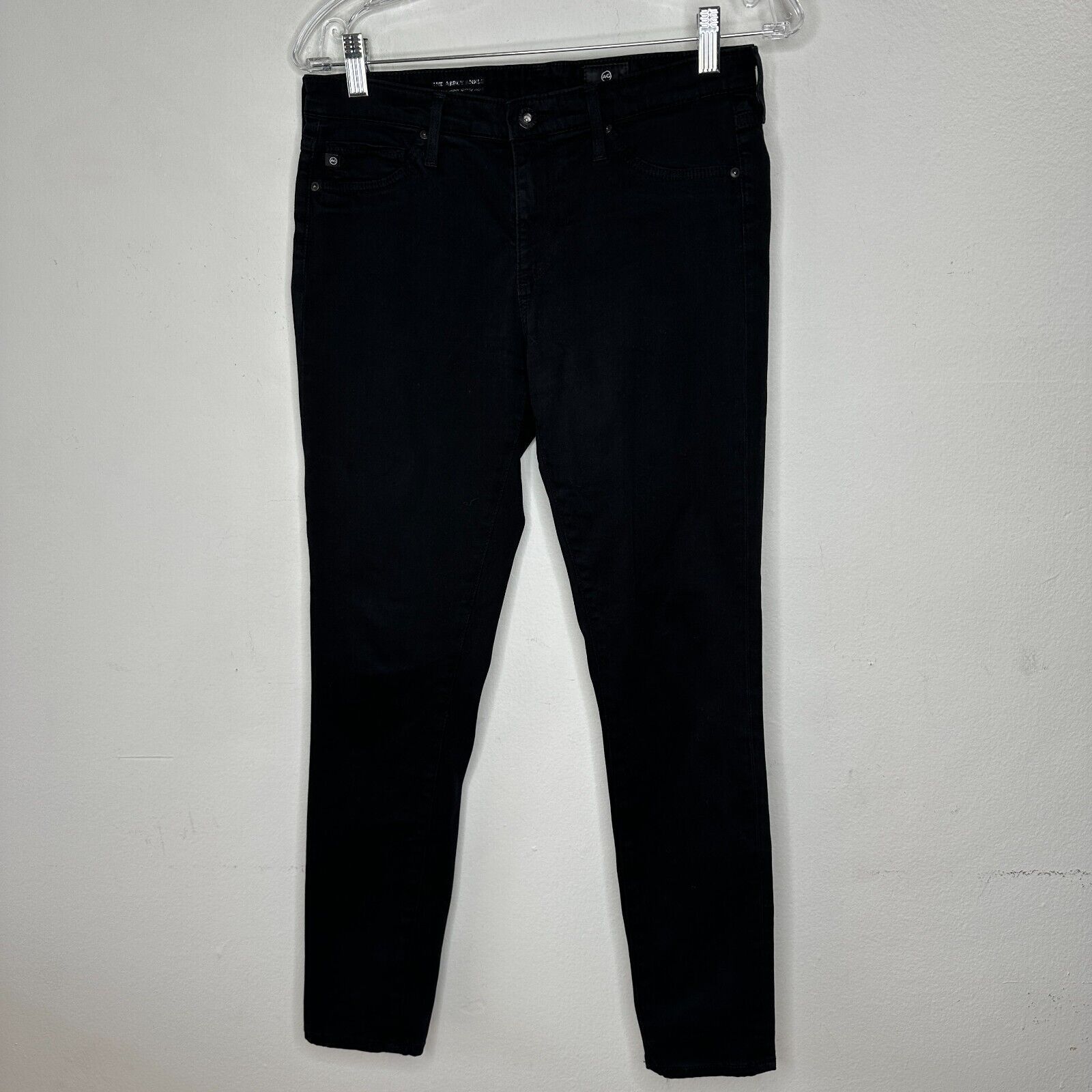 AG Adriano Goldschmied Adriano Goldschmeid Black Ankle Mid Rise Skinny Jeans 27 Size 27" / US 4 / IT 40 - 1 Thumbnail
