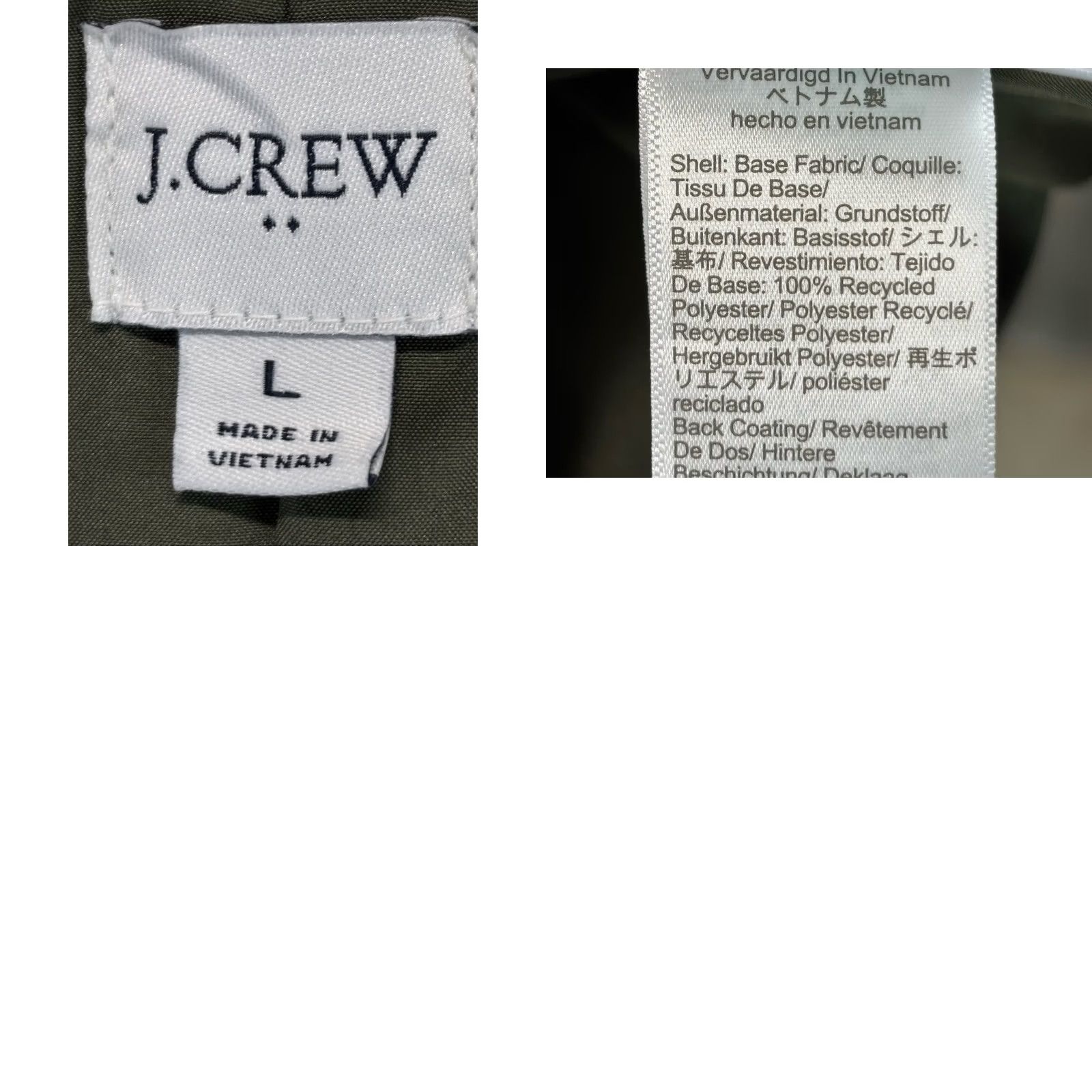 J.Crew J.Crew Jacket Women's L Green Quilted Barn Coat Corduroy Collar Snap Preppy Jacket/Coat Short Sleeve Adaptive: None Size L / US 10 / IT 46 - 8 Thumbnail