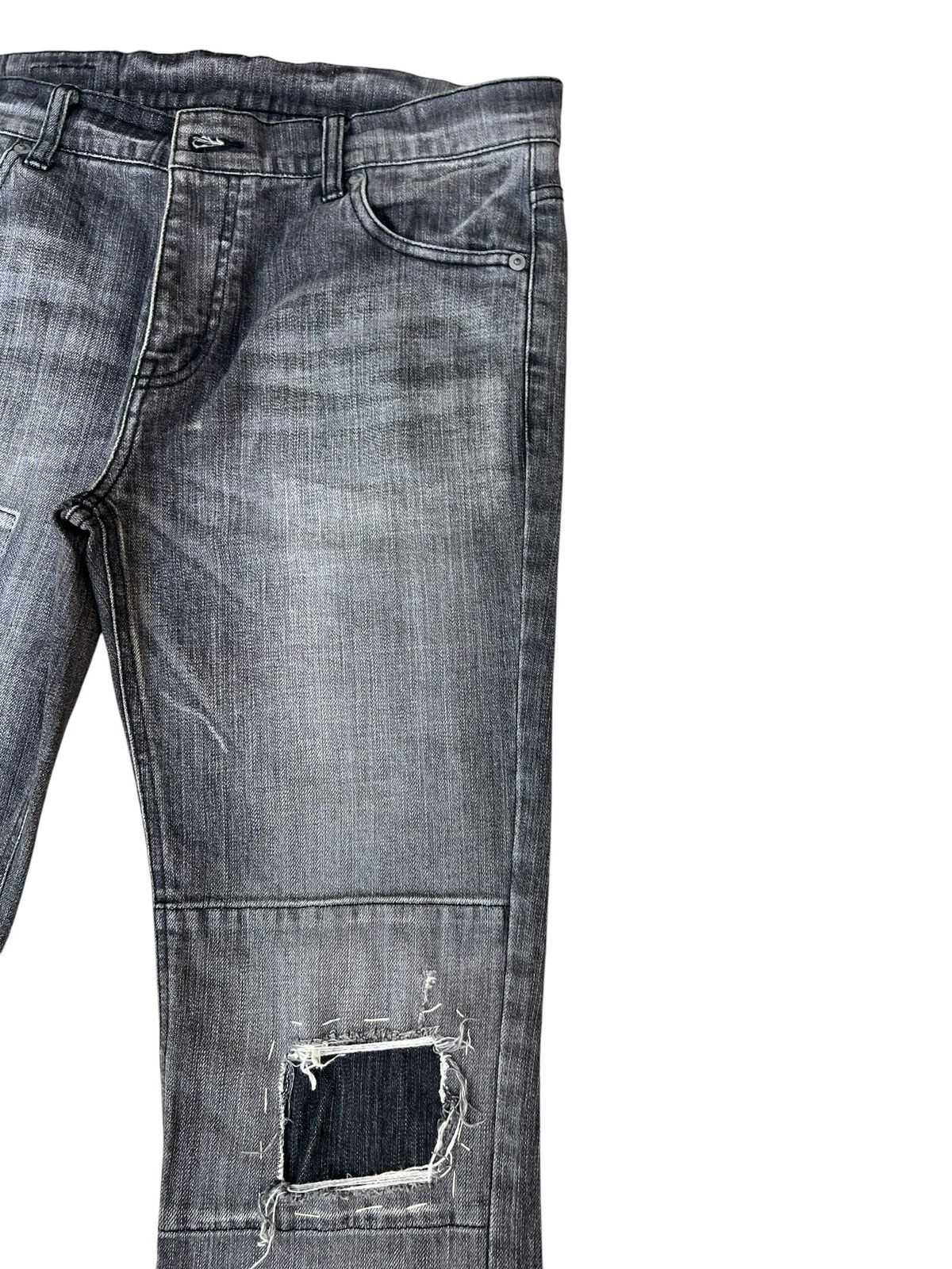 Beams Plus Beams X Vaporize Distressed Stretch Denim Flare Jeans Size US 32 / EU 48 - 11 Thumbnail