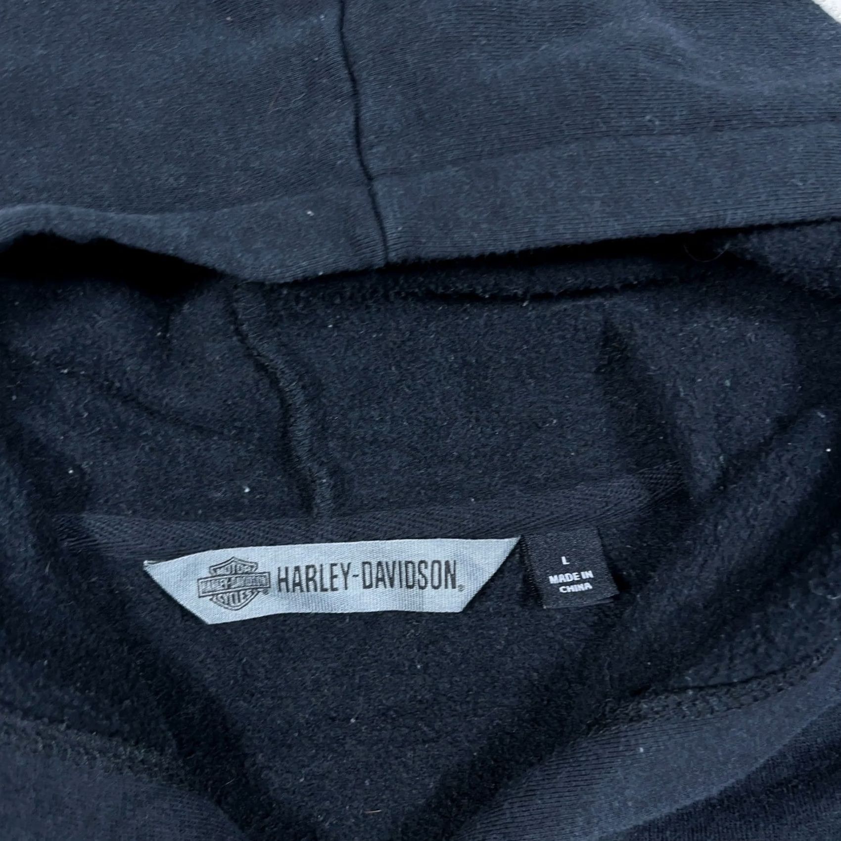 Harley Davidson VINTAGE Harley-Davidson Hoodie Women L Black Full Zip Jacket Skull Race Size L / US 10 / IT 46 - 3 Thumbnail