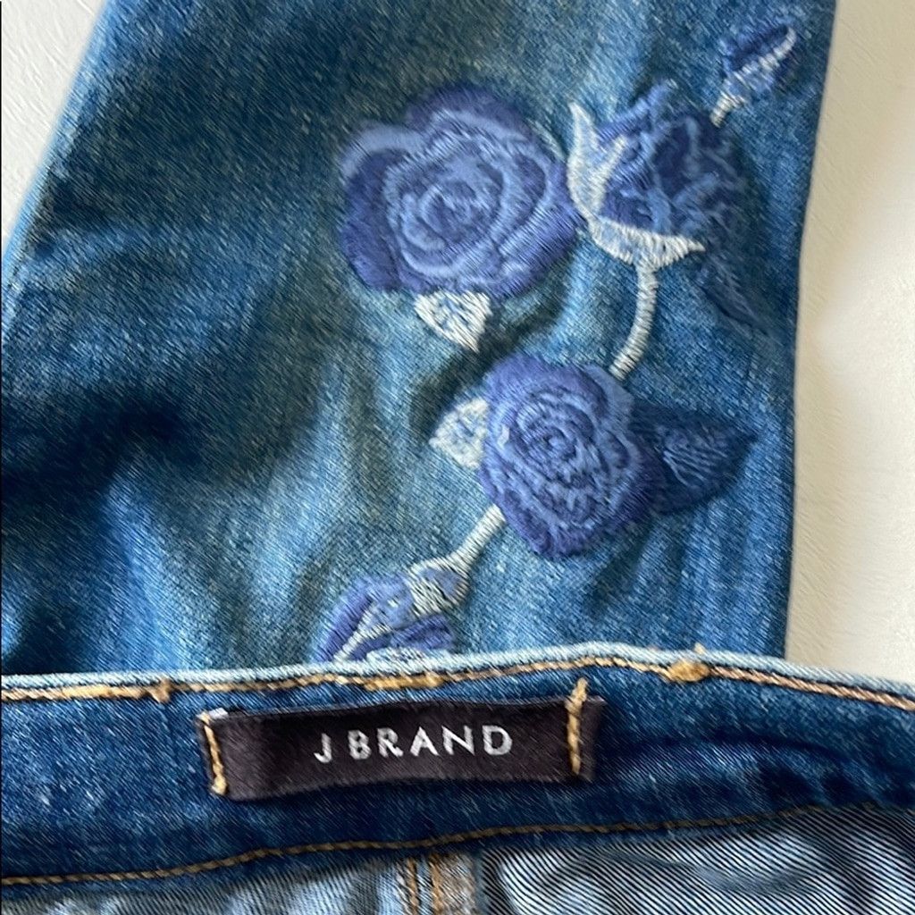 J Brand J Brand Alana Women's Blue Jeans with Flower detail size 29 Size 29" - 5 Thumbnail