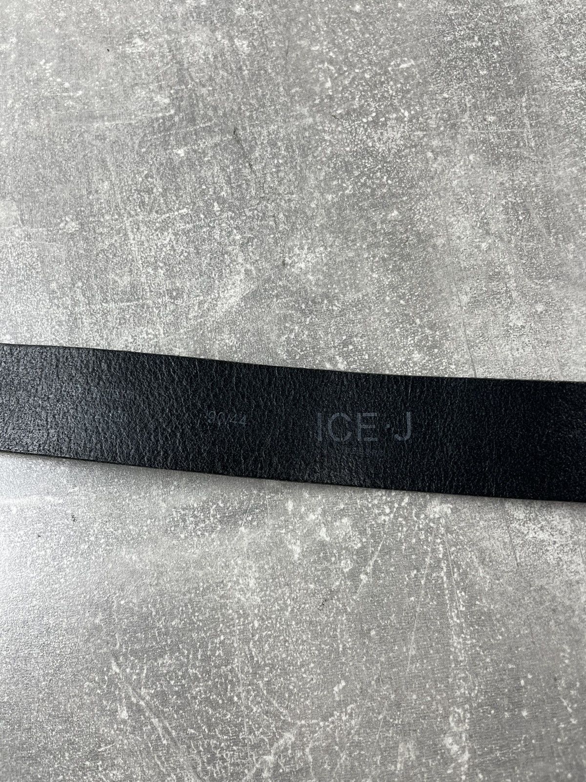 Iceberg Vintage ICE J (Iceberg Jeans) Black Leather Logo Belt Y2K Size ONE SIZE - 7 Thumbnail
