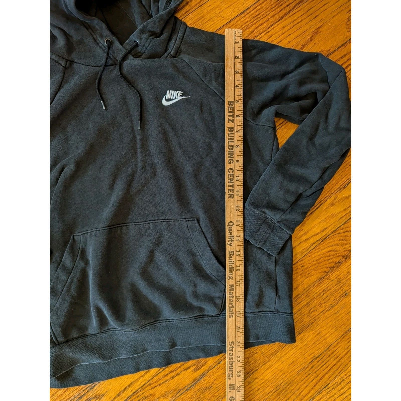 Nike Nike Cropped Hoodie Sweatshirt Women's Small Black Midriff Size S / US 4 / IT 40 - 6 Thumbnail