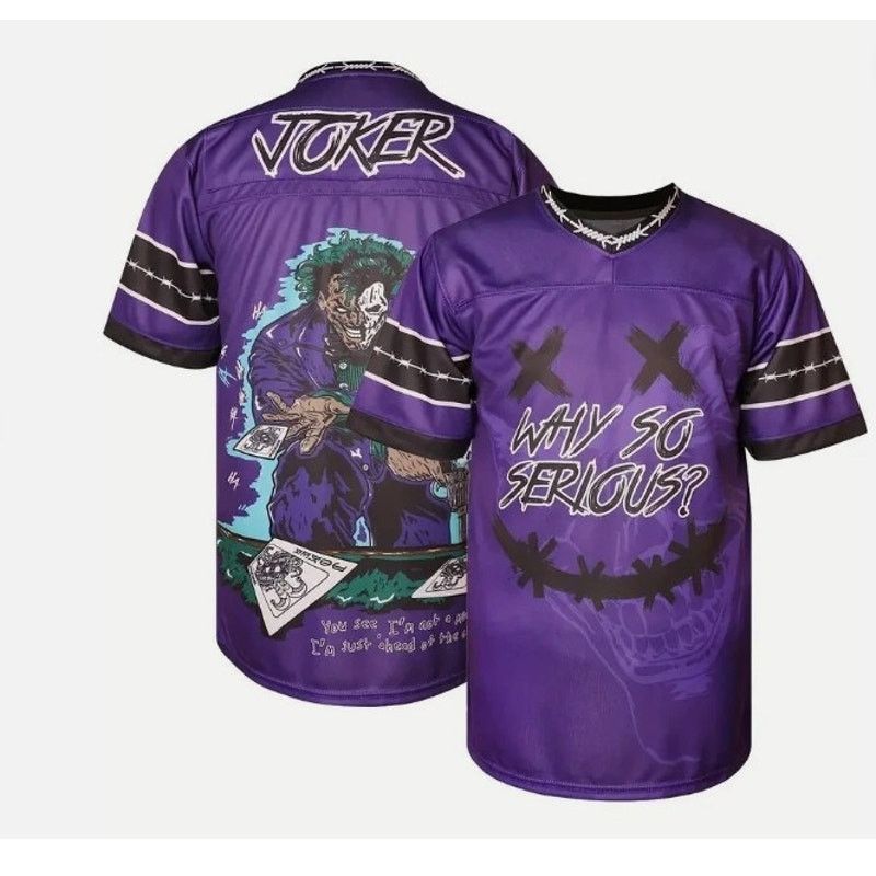 Other Batman Joker V-Neck Jersey "Why So Serious?" - Size Medium Size US M / EU 48-50 / 2 - 1 Thumbnail