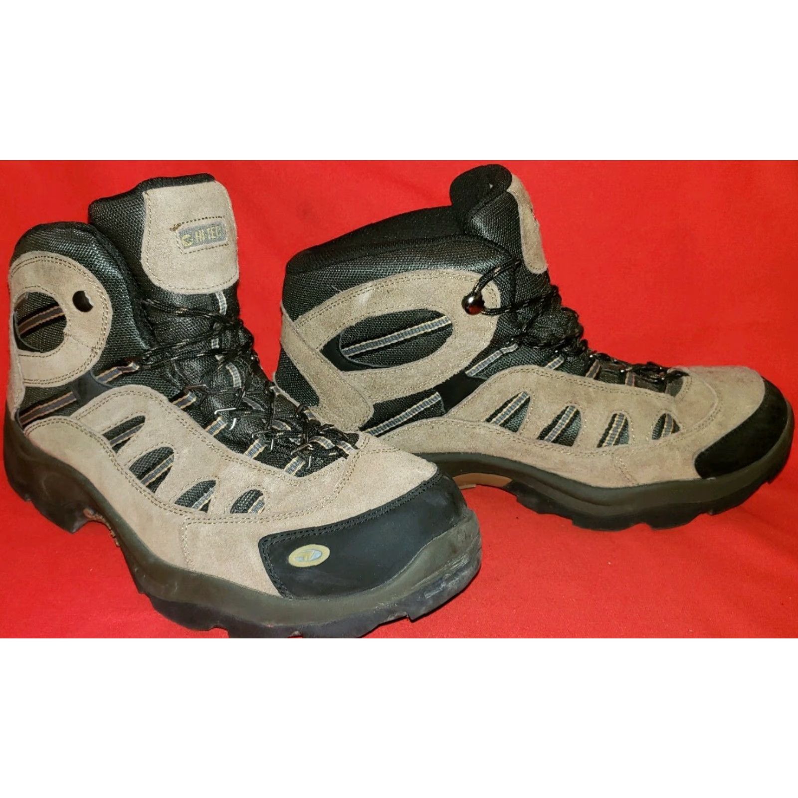 Vintage Hi-Tec Bandera Mid WP Men's Hiking Boots Size 13M Khaki Suede Ankle 7035 Size US 13 / EU 46 - 4 Thumbnail