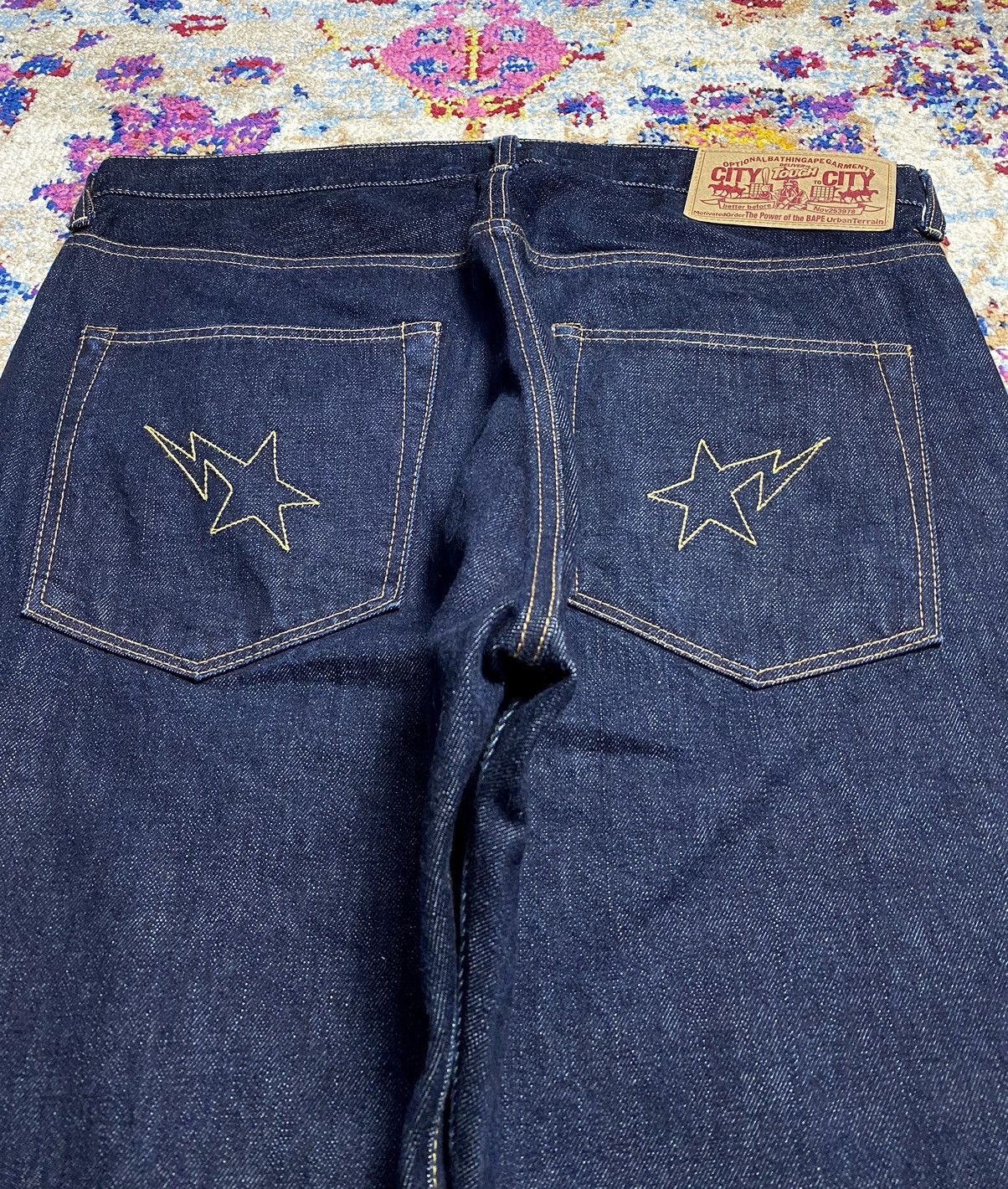 Bape Bapesta OG Classic 14oz Straight Relaxed Jeans W34 Size US 36 / EU 52 - 3 Thumbnail