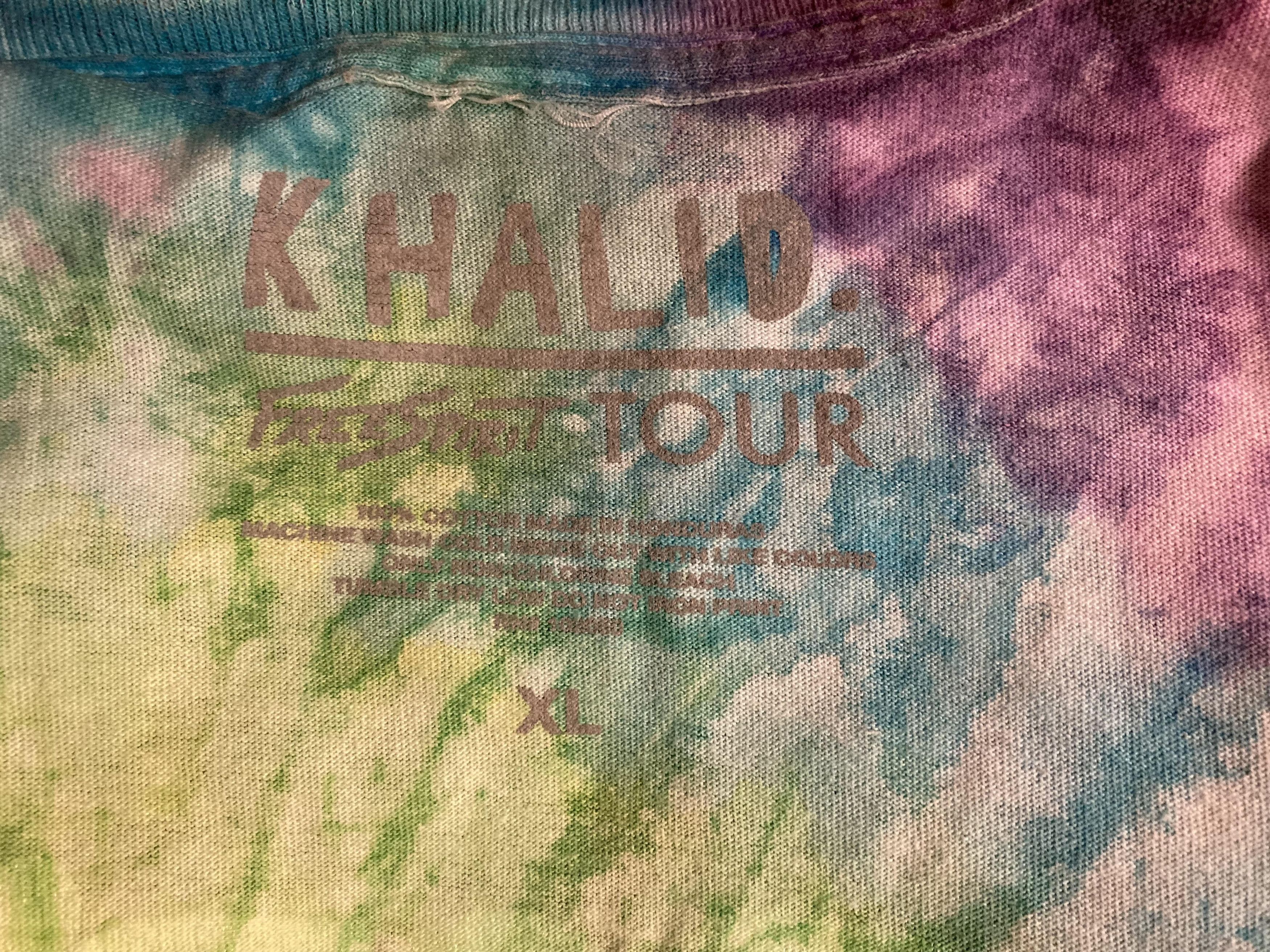 Band Tees Khalid 2019 Free Spirit Concert Tour Tie Dye T- Shirt Size US XL / EU 56 / 4 - 4 Thumbnail