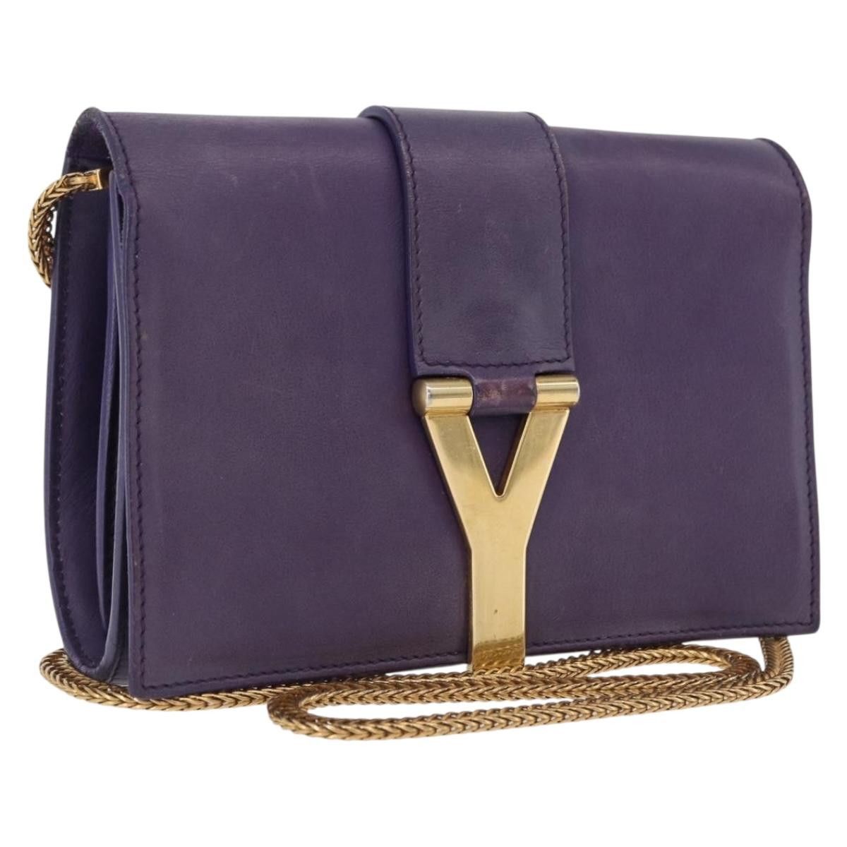Saint Laurent Paris SAINT LAURENT Classic Y Line Chain Satchel Small Bag Leather Size ONE SIZE - 1 Thumbnail