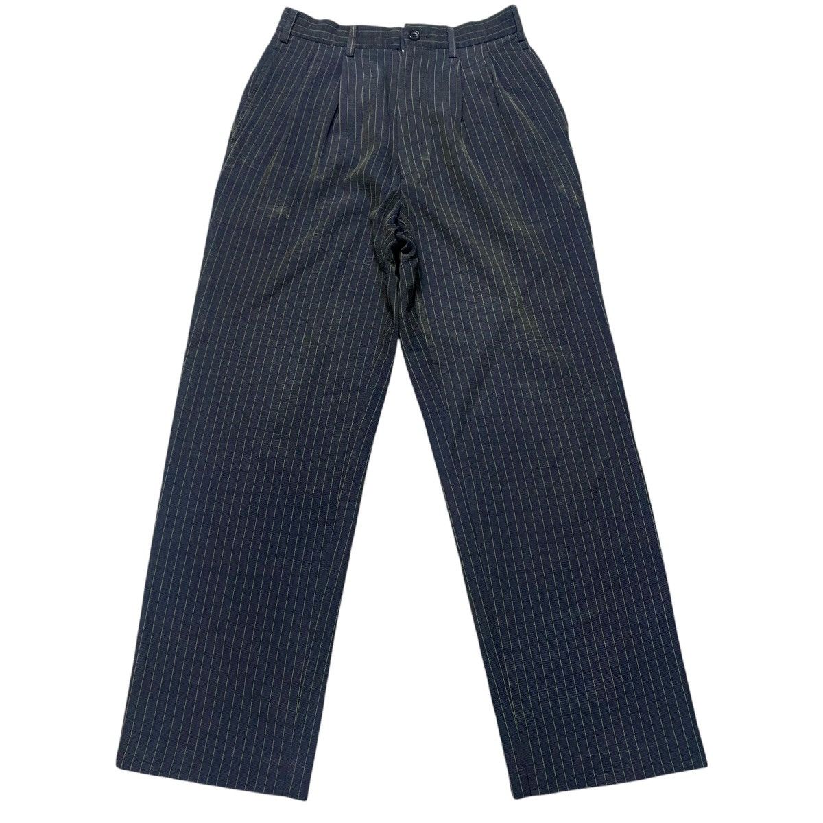 Yohji Yamamoto Vintage WORKSHOP BY YOHJI YAMAMOTO Striped Trouser Size 26" / US 2 / IT 38 - 1 Thumbnail