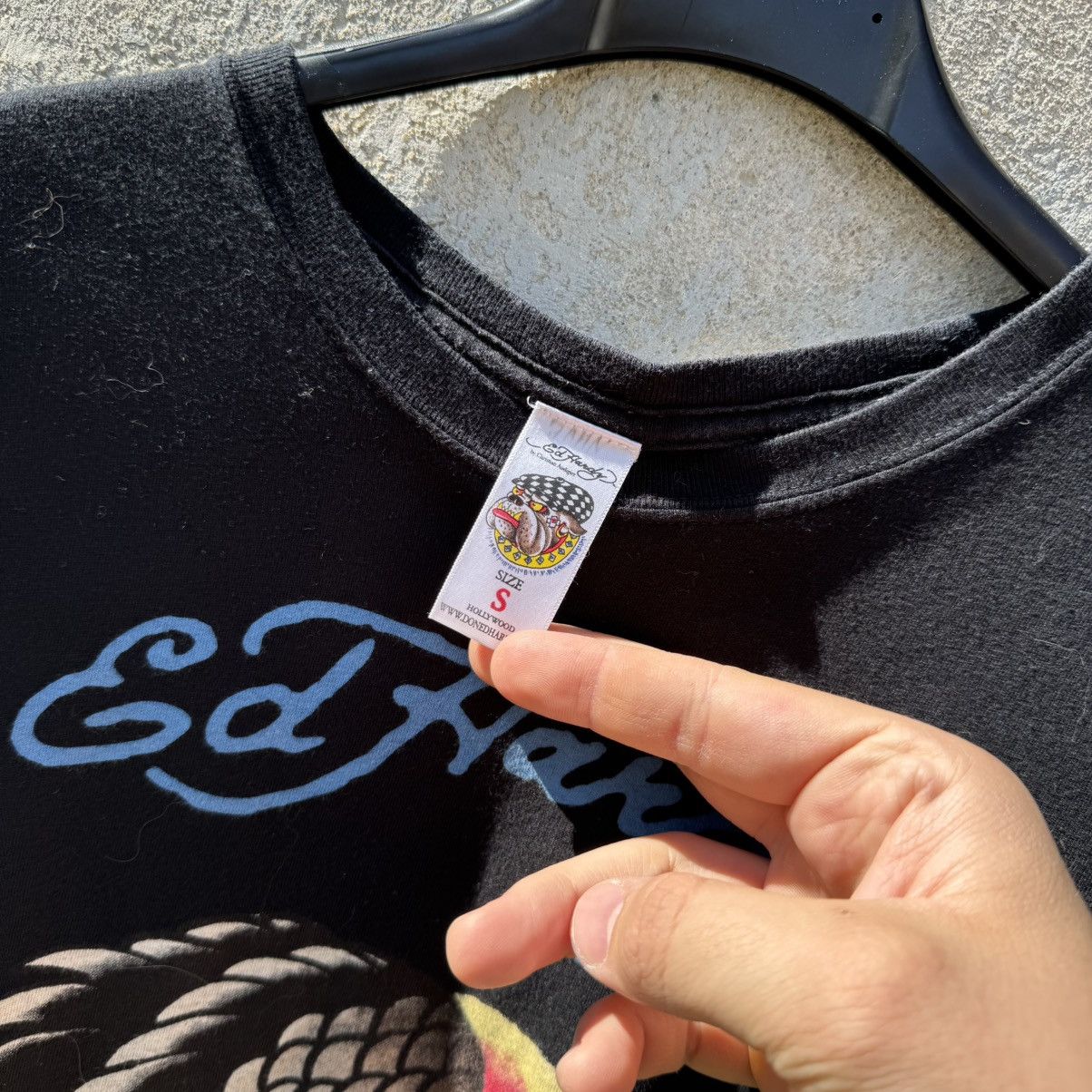 Christian Audigier × Ed Hardy Ed Hardy by Christian Audigier Black Printed T-shirt y2k Size US S / EU 44-46 / 1 - 6 Thumbnail