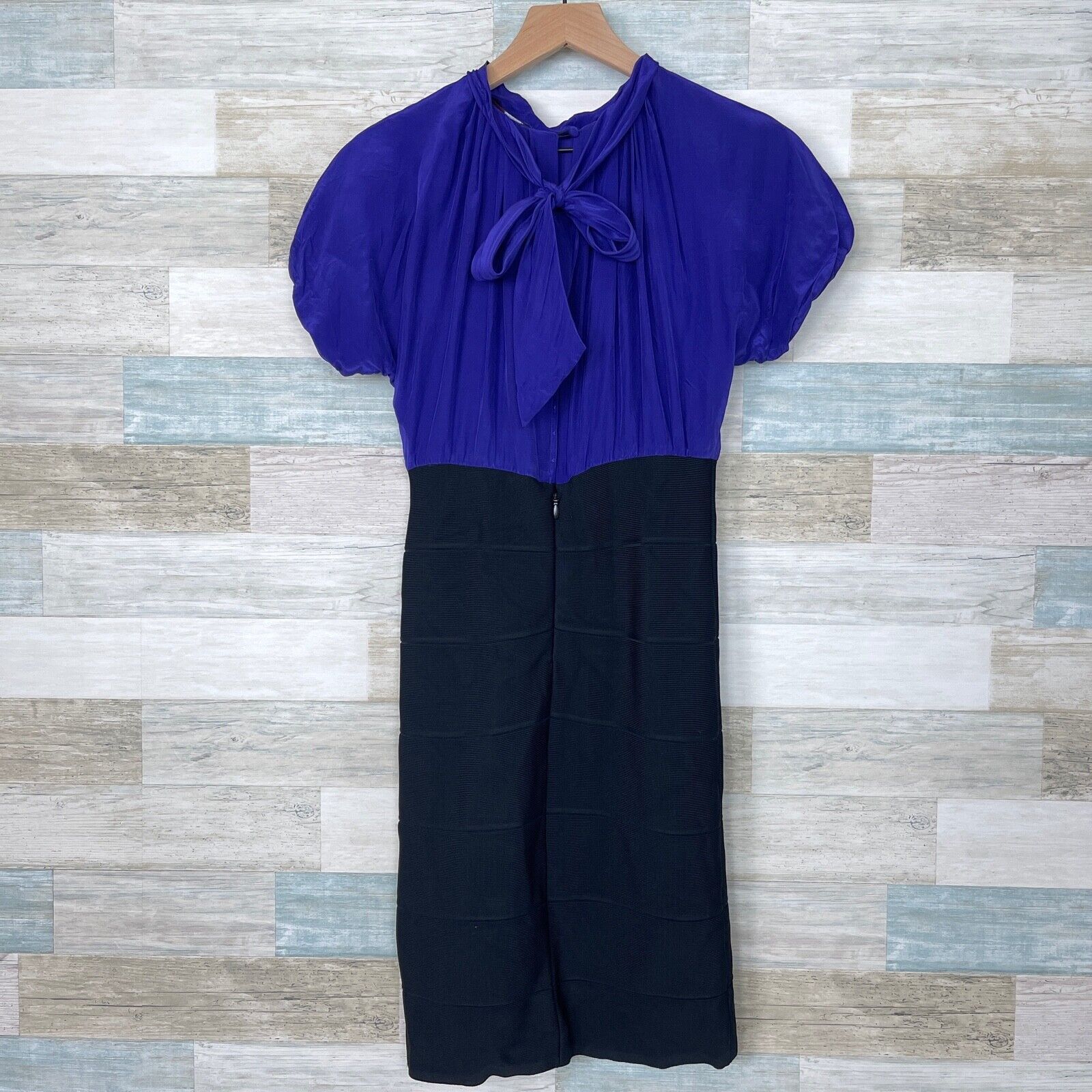 Other BCBGMaxAzria Silk Blouson Bandage Dress Purple Womens XS Size XS / US 0-2 / IT 36-38 - 3 Thumbnail