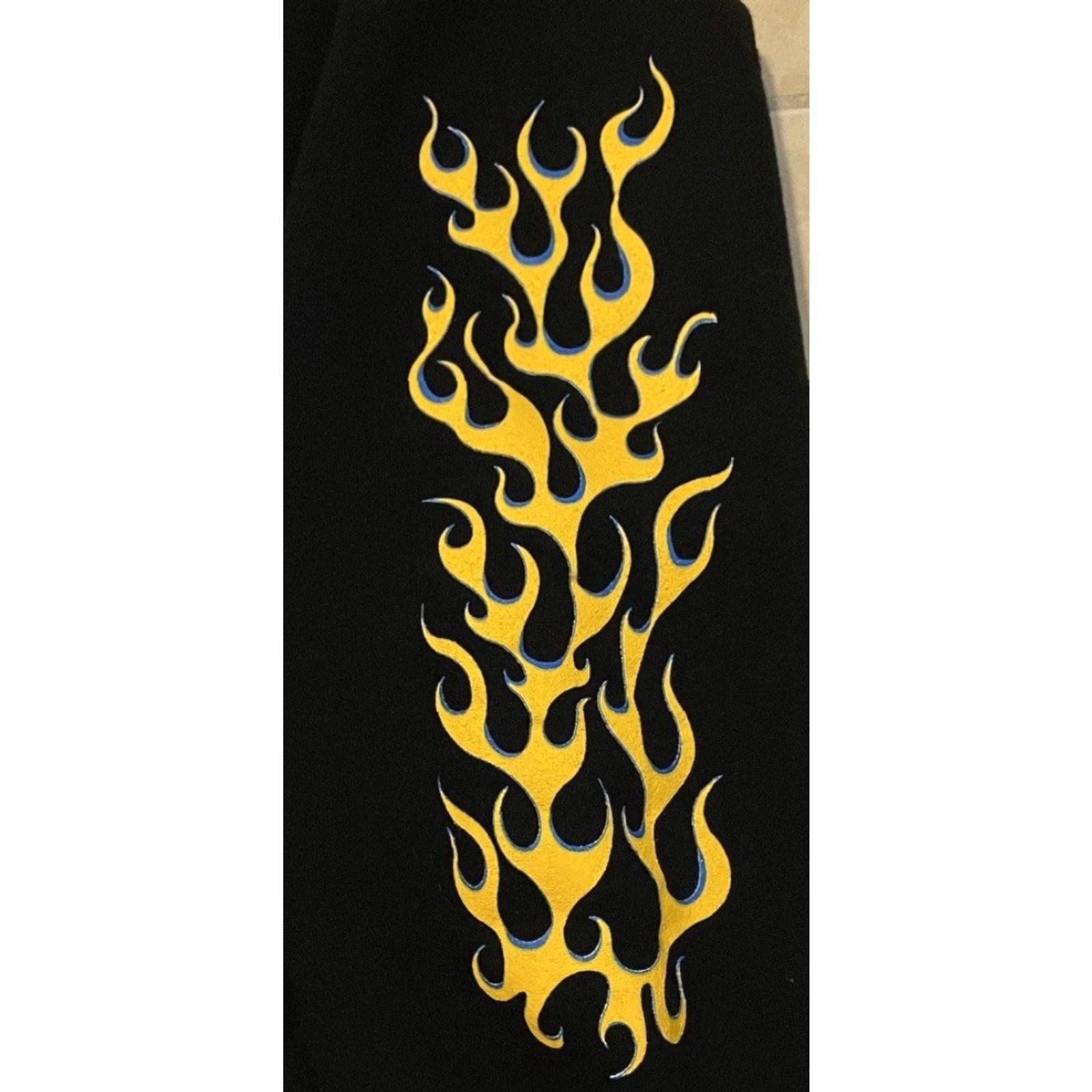 JNCO Vtg Vtg Biker Flames Hoodie L Harley 90s Y2K Mens Sweatshirt Black Pullover Grunge Punk Skate Surf Mojo Motorcycle Distressed Jnco Fire Emo 80s Size US L / EU 52-54 / 3 - 5 Thumbnail