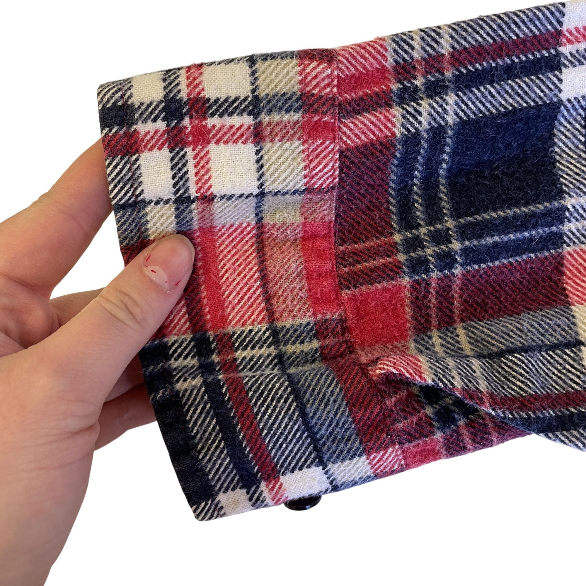 Other 80's Saucatuck Men RED Blue Shadow PLAID Work FLANNEL Shirt Size US L / EU 52-54 / 3 - 9 Thumbnail