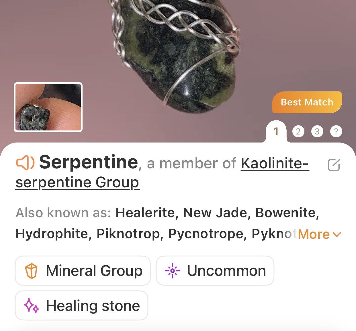Handmade Handcrafted serpentine jade pendant on chain necklace Size ONE SIZE - 6 Thumbnail