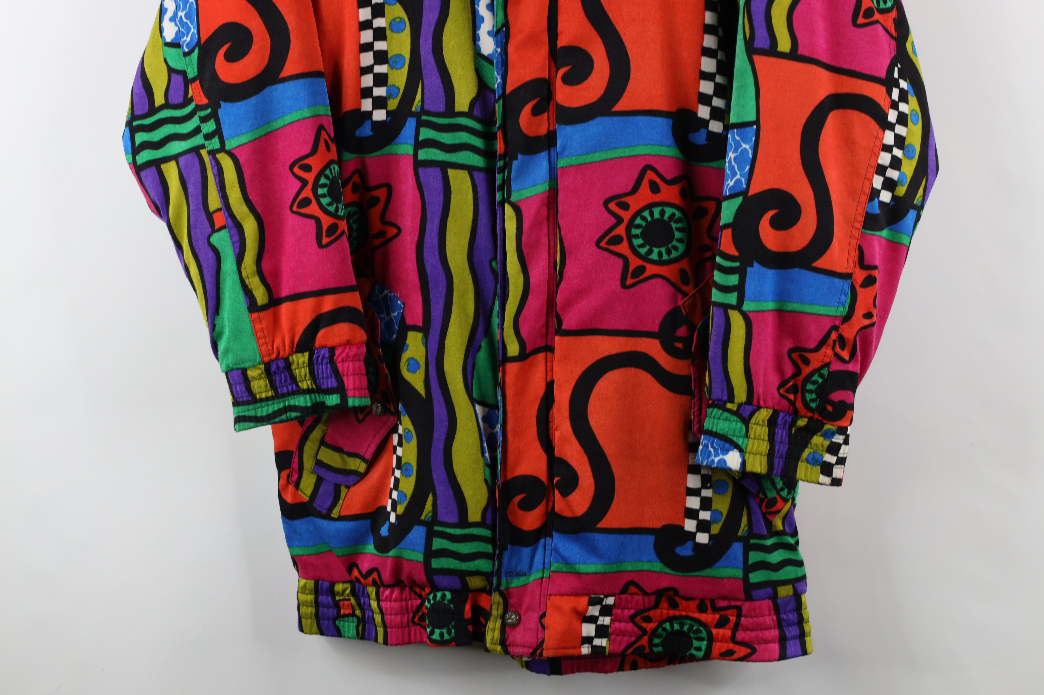 Vintage Vintage 90s Streetwear Rainbow Abstract Parka Jacket Size S / US 4 / IT 40 - 3 Thumbnail