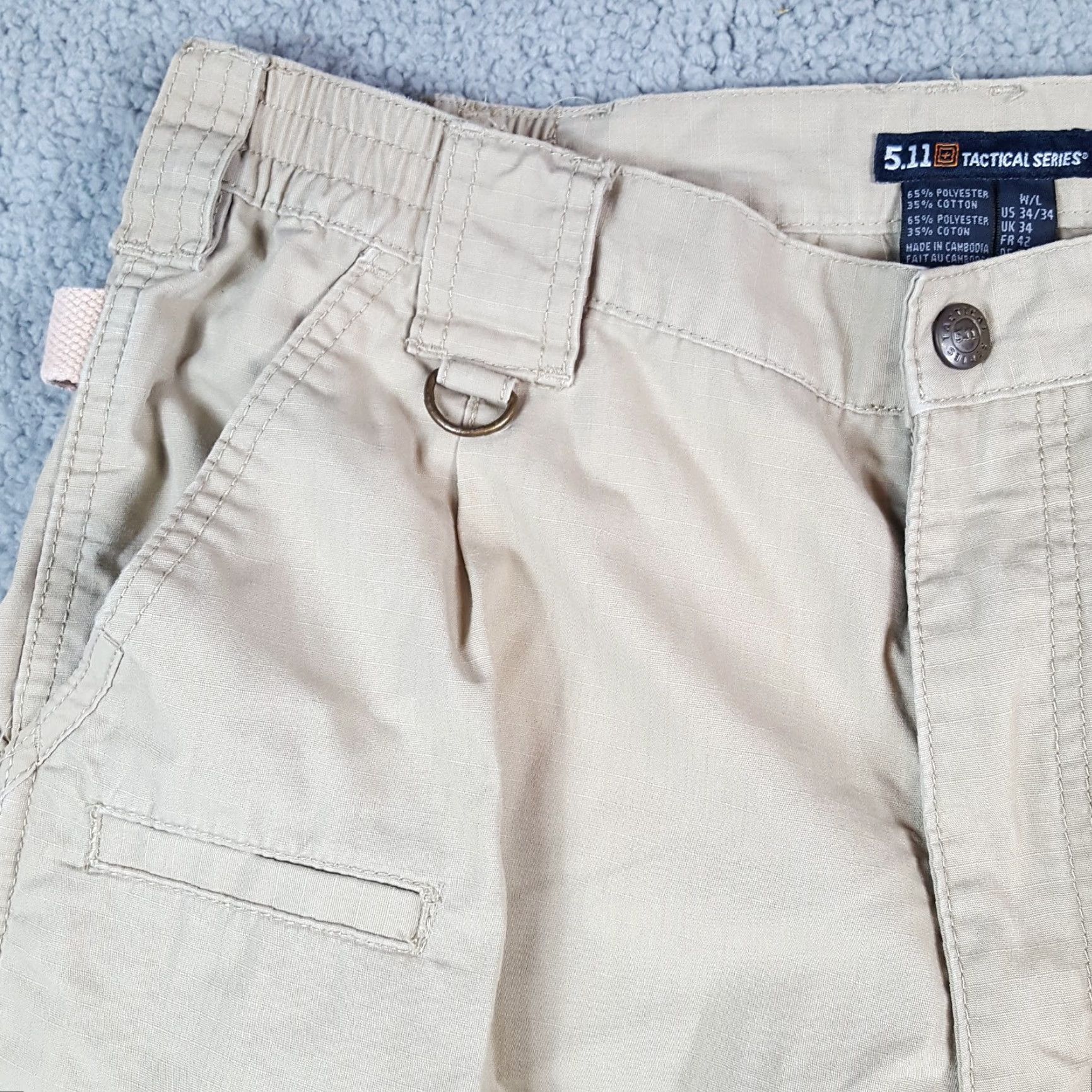 Vintage VINTAGE 5.11 Tactical Men's Cargo Pants Regular Fit Size 34x32 Beige Canvas Outdoor Workwear Y2K Size US 34 / EU 50 - 3 Thumbnail