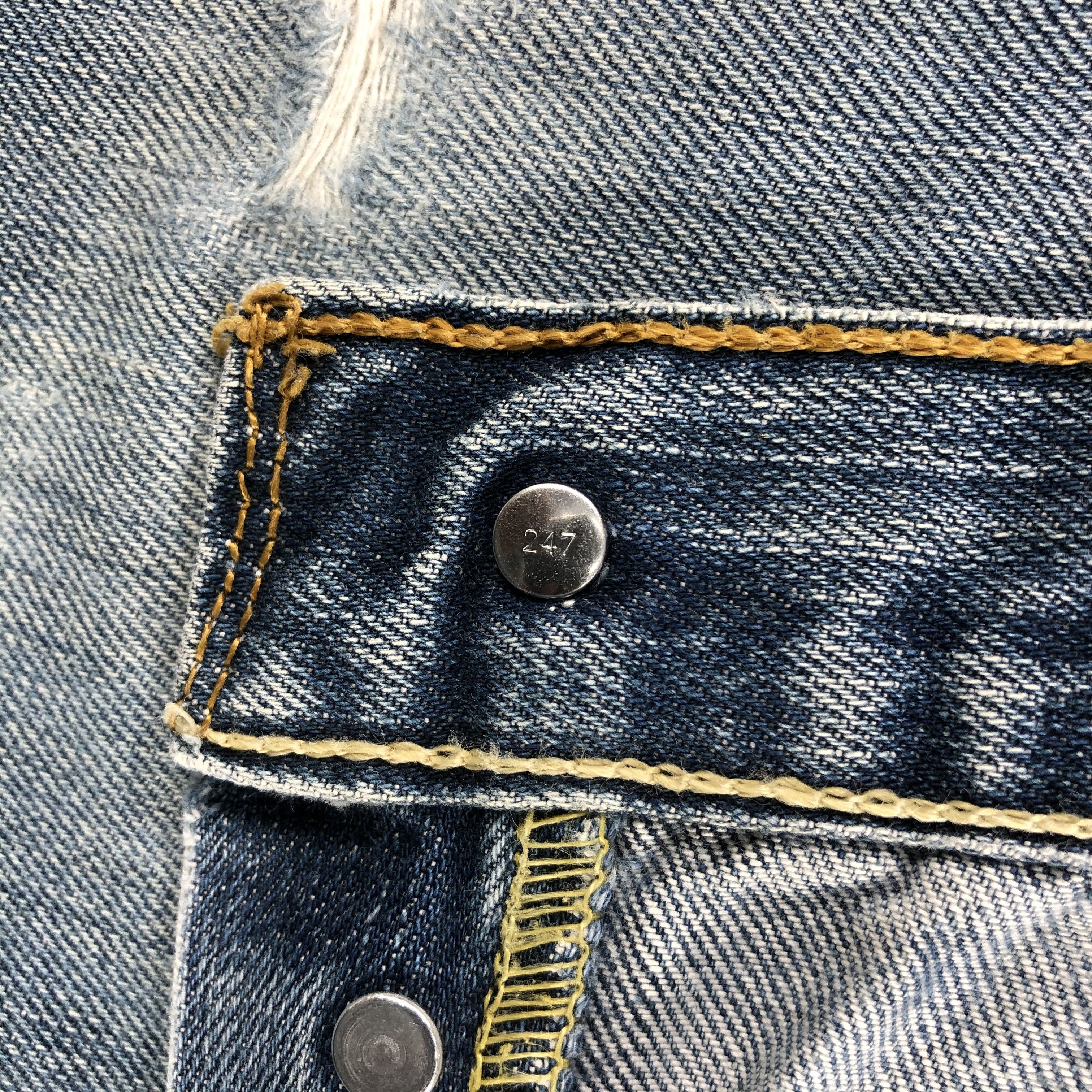 Levi's Vintage Blue Wash Levis 501 Jeans-J1421 Size US 36 / EU 52 - 11 Thumbnail