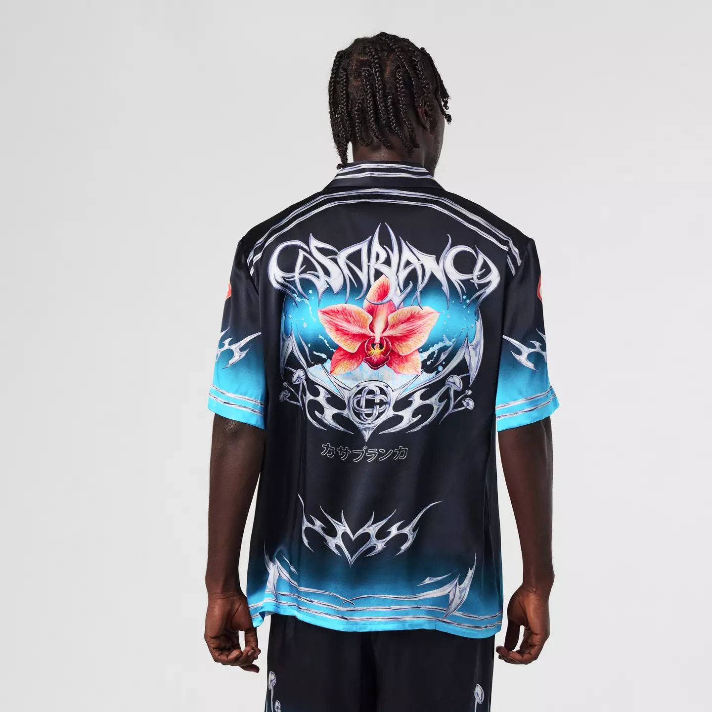 Casablanca o1g2r1mq0426 Blades Short Sleeve Relaxed Fit Bowling Shirt Size US L / EU 52-54 / 3 - 5 Thumbnail