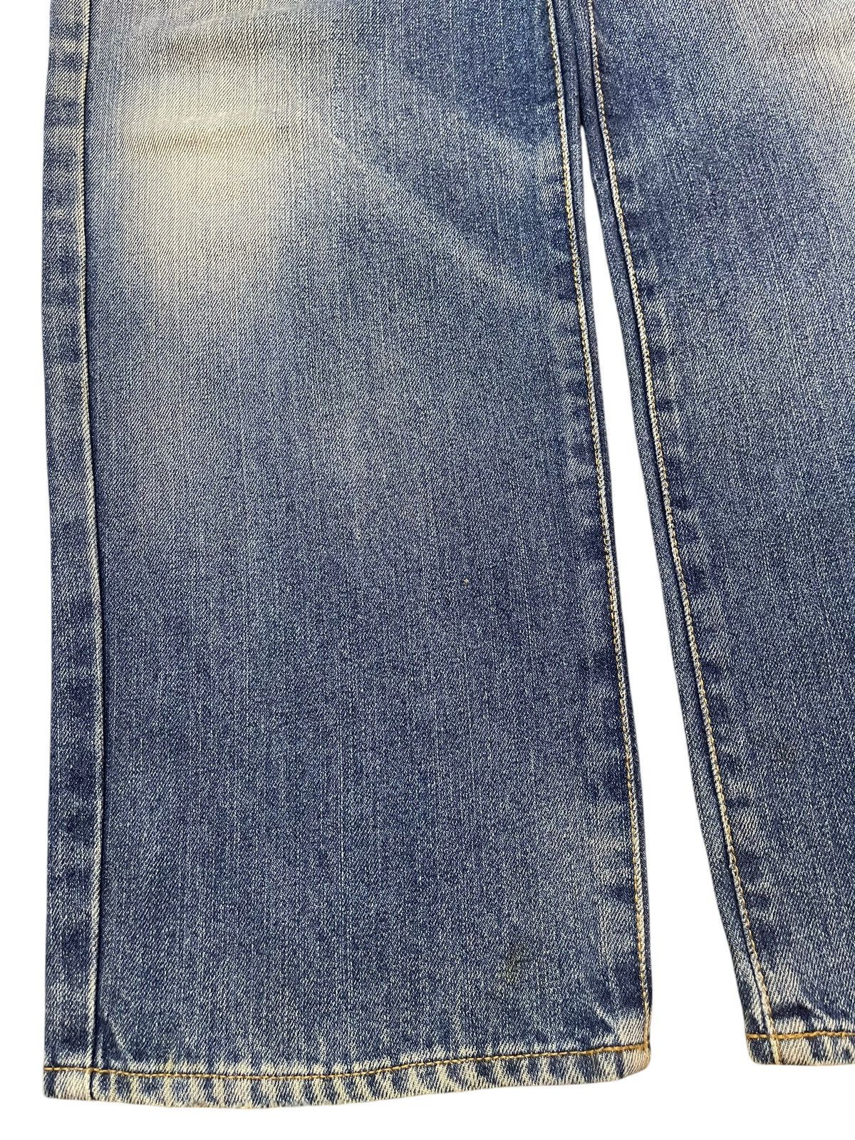 Denime Vintage Y2K Japanese Brand Blue Faded Wash Wide Leg Baggy Size US 33 - 7 Thumbnail