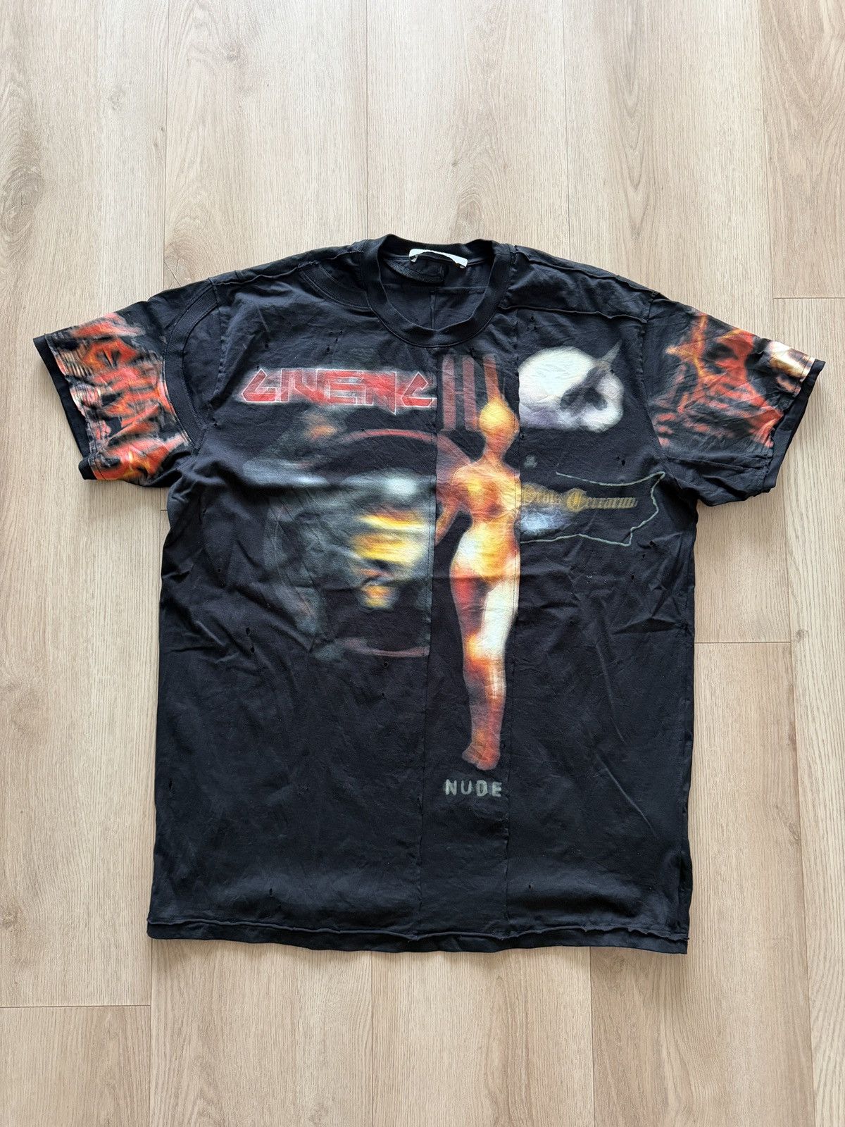 Givenchy Givenchy "Heavy Metal" Patchwork T-Shirt Size US M / EU 48-50 / 2 - 1 Thumbnail