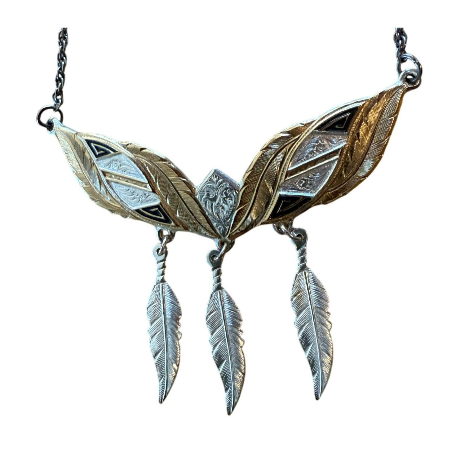 Other Montana Silversmiths Native American Feather Pendant Necklac Size ONE SIZE - 2 Thumbnail