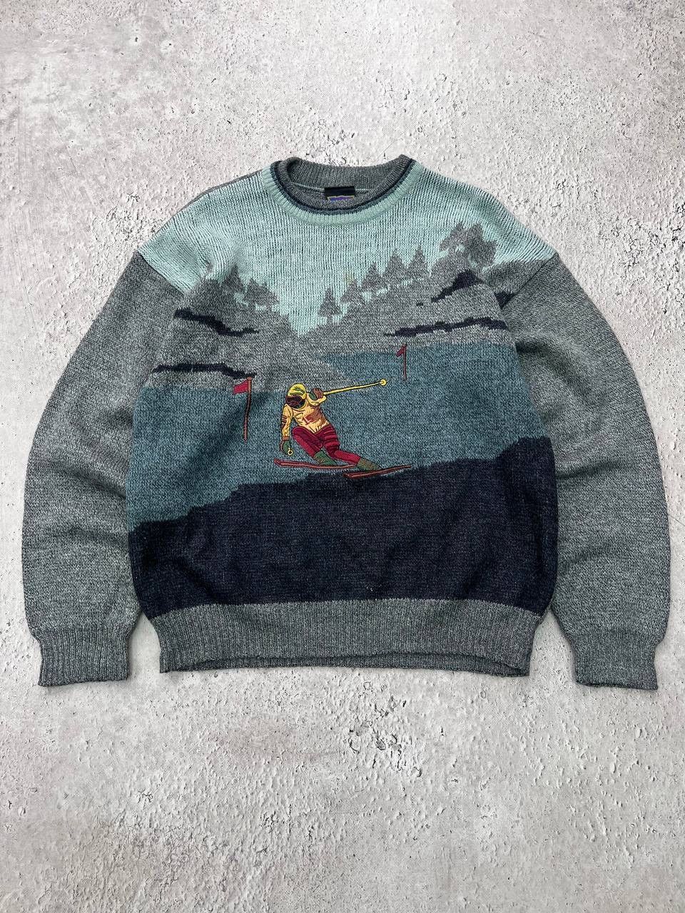 Japanese Brand × Tripp NYC Subscribe vintage Y2K faded SKI Printed Knitted Sweater Size US S / EU 44-46 / 1 - 1 Thumbnail