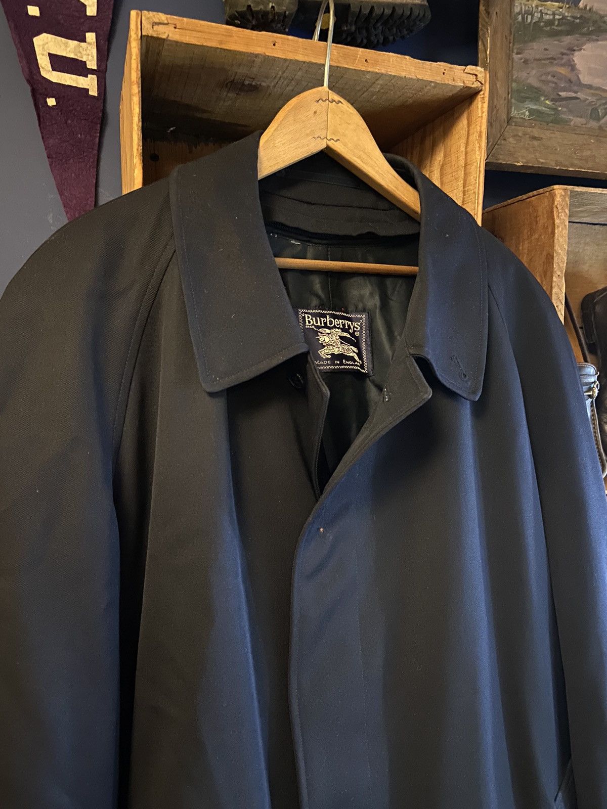 Burberry × Designer × Vintage Vintage 1990s Burberrys Trench Coat Rain Coat Size XL / US 12-14 / IT 48-50 - 1 Thumbnail