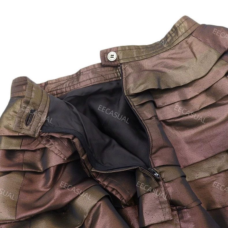 Comme des Garcons Comme Des Garcons size M Metallic pearlescent tiered ruffl Size 24" / US 00 / IT 34 - 6 Thumbnail