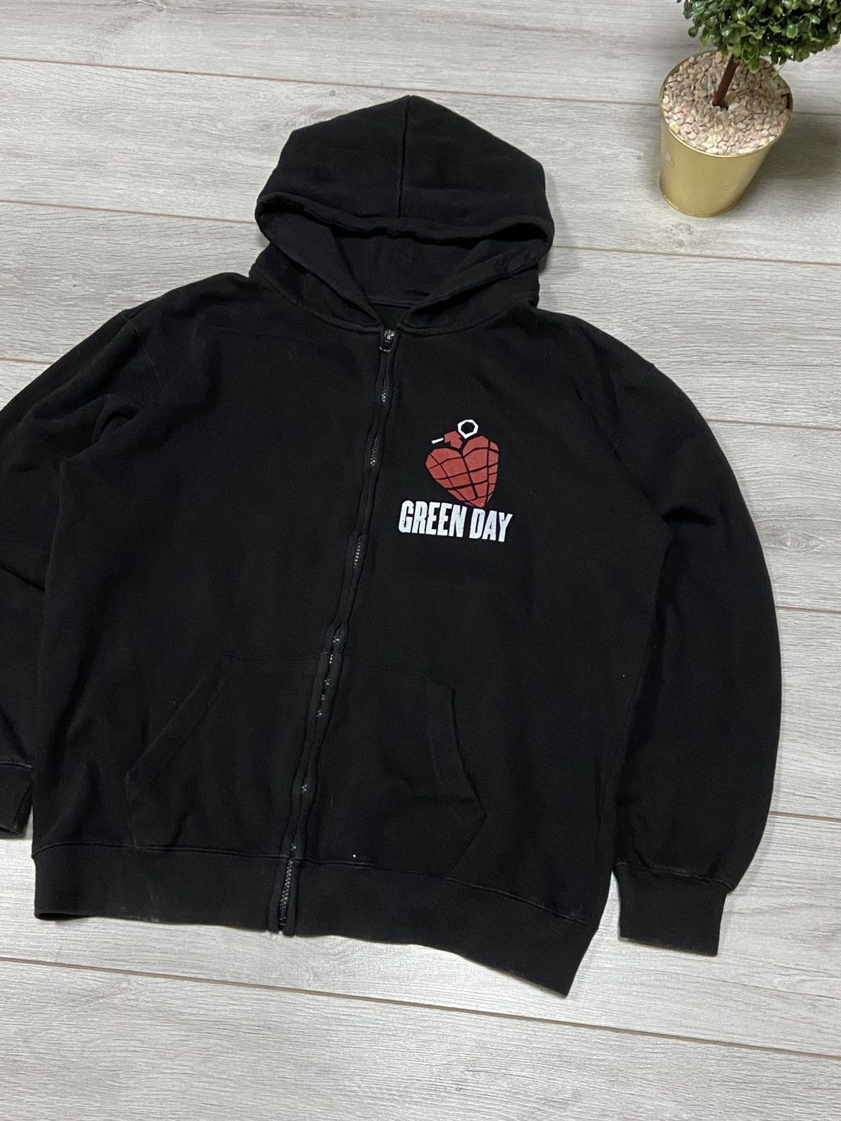 Band Tees Vintage Green Day zip Hoodie American Idiot Size US L / EU 52-54 / 3 - 3 Thumbnail