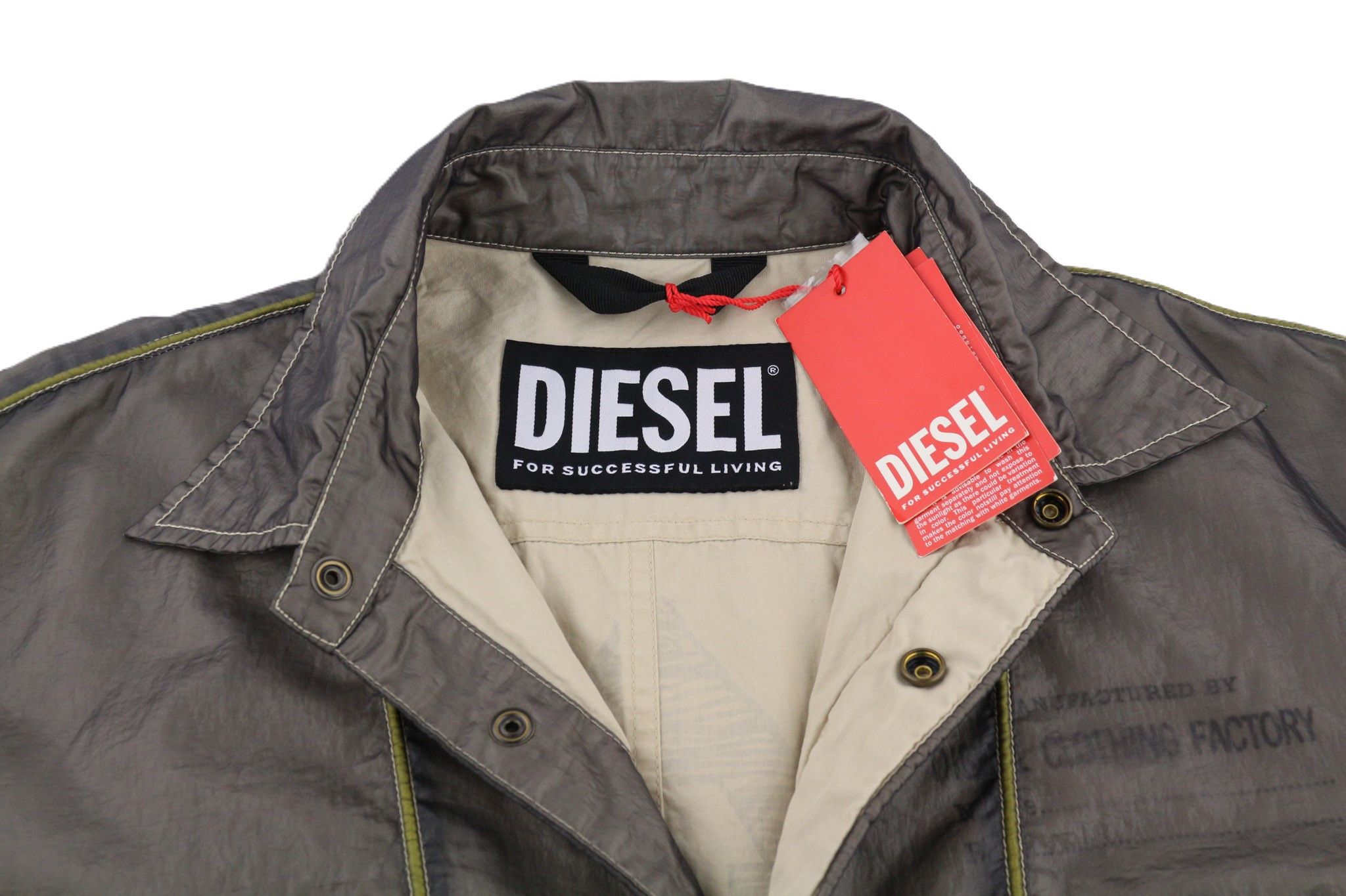 Diesel S-U24 L Snap Buttons Shiny Polo Collar Jacket 81738 Size US L / EU 52-54 / 3 - 5 Thumbnail
