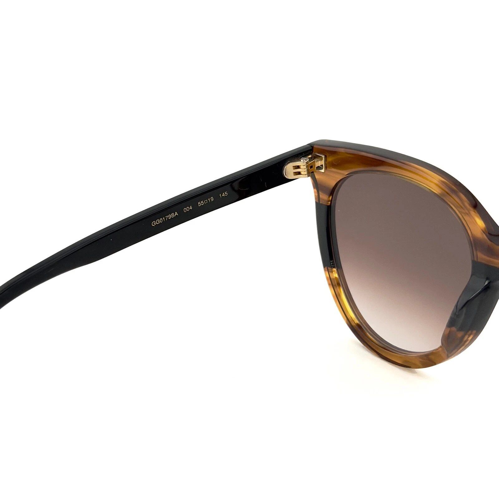 Gucci GUCCI GG0179 Black Brown Logo Fashion Sunglasses 0179 Size ONE SIZE - 2 Thumbnail