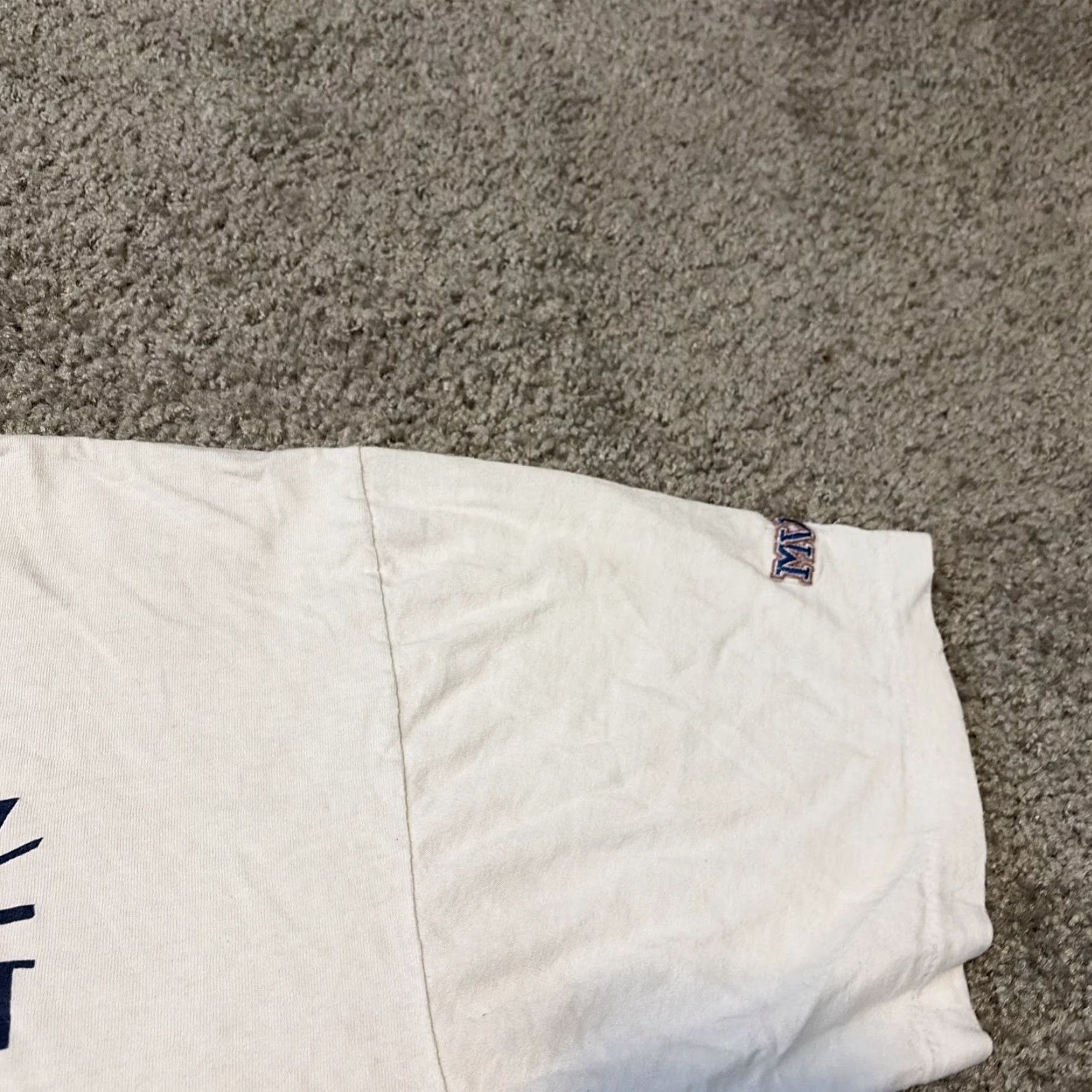 Vintage VINTAGE ECSU T-Shirt MV Sport XL Men 90s White Shirts Men Size US XL / EU 56 / 4 - 4 Thumbnail