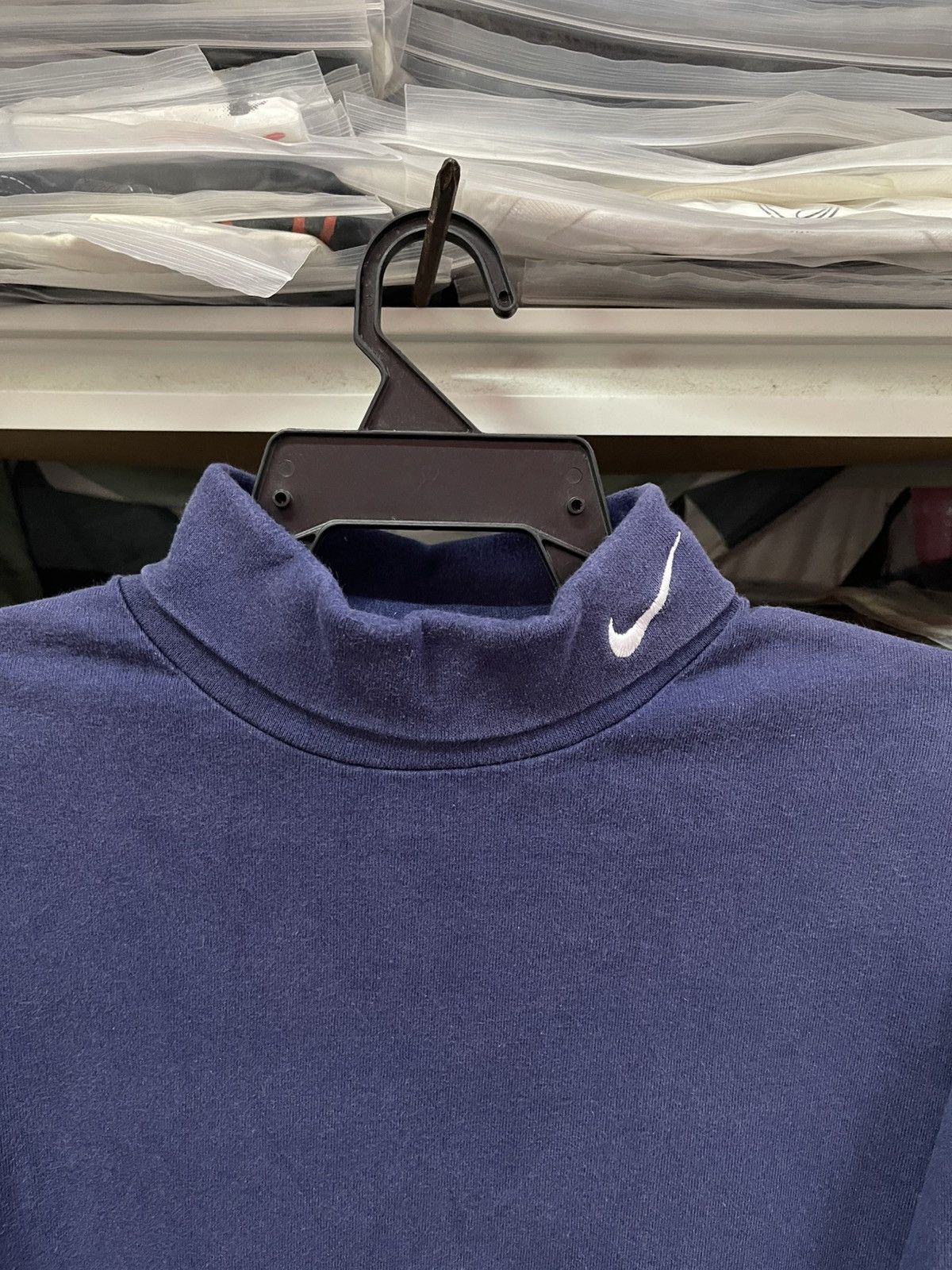 Nike Vintage 90's Nike Mock Neck Swoosh🔥🔥🔥 Size US L / EU 52-54 / 3 - 3 Thumbnail
