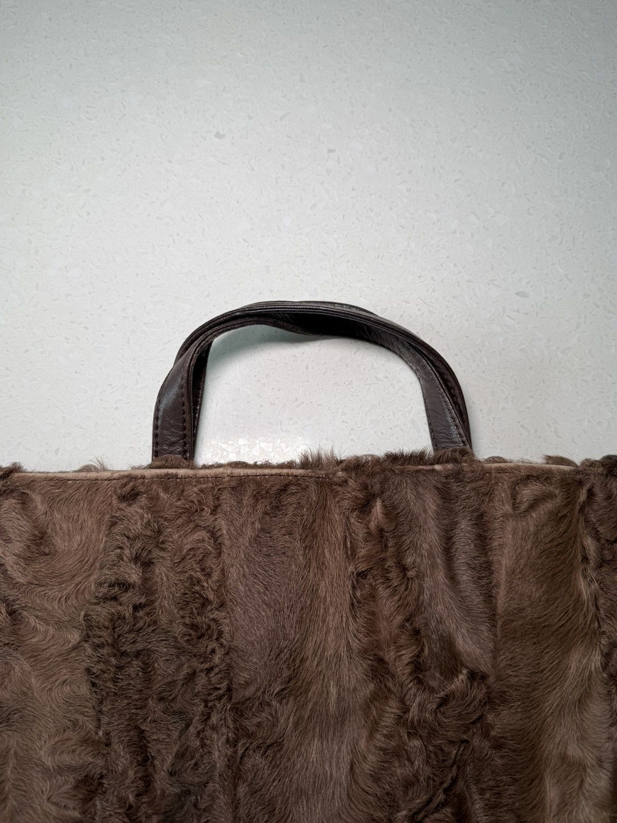 Loewe Loewe Karakul (Persian) Lambswool Tote with Lambskin Handles Size ONE SIZE - 5 Thumbnail