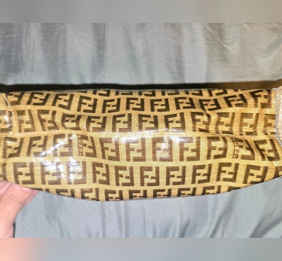 Fendi 1980s Vintage Fendi Brown and Tan Monogram Clutch Size ONE SIZE - 6 Thumbnail